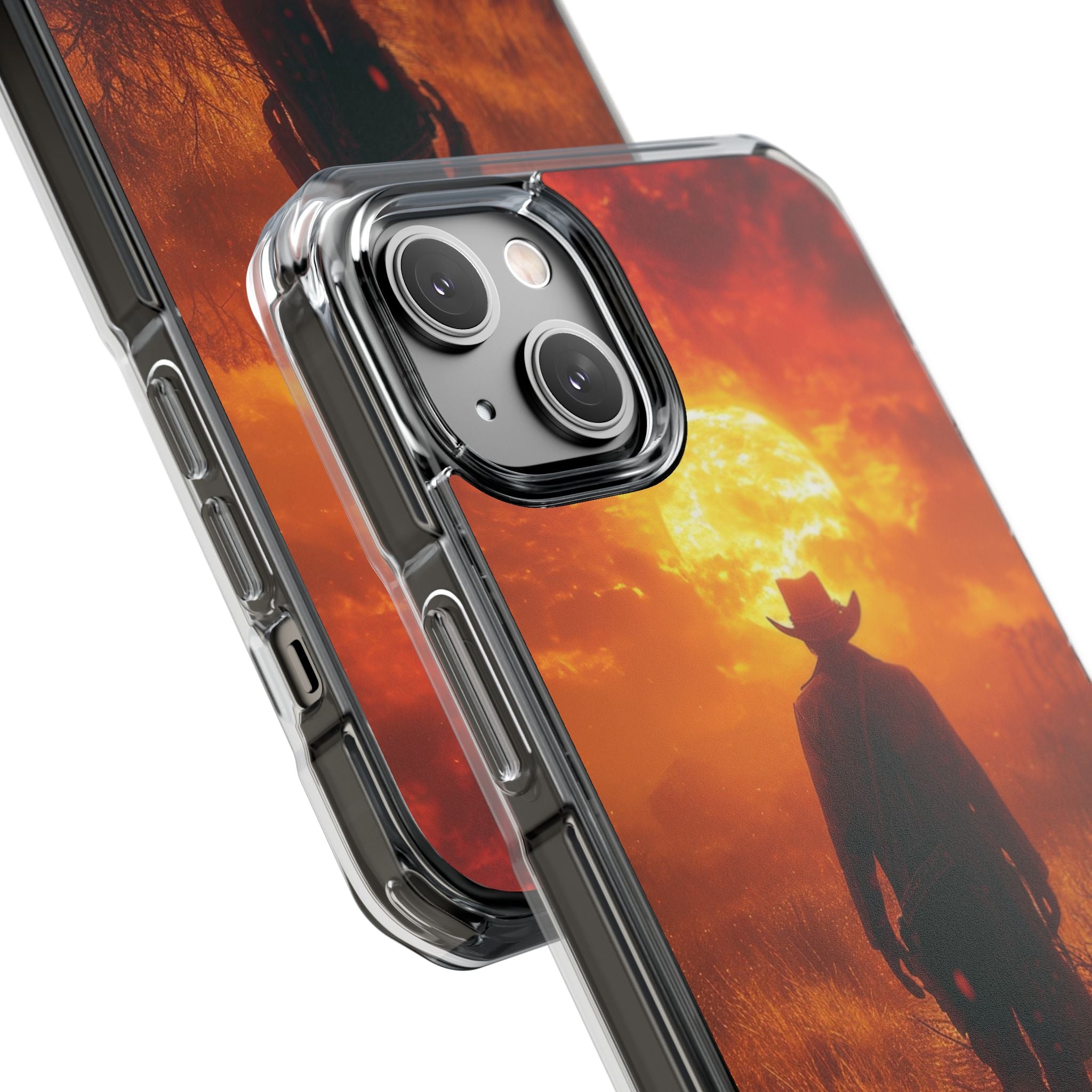 Fiery Sunset Cowboy iPhone 14 - Impact Clear+