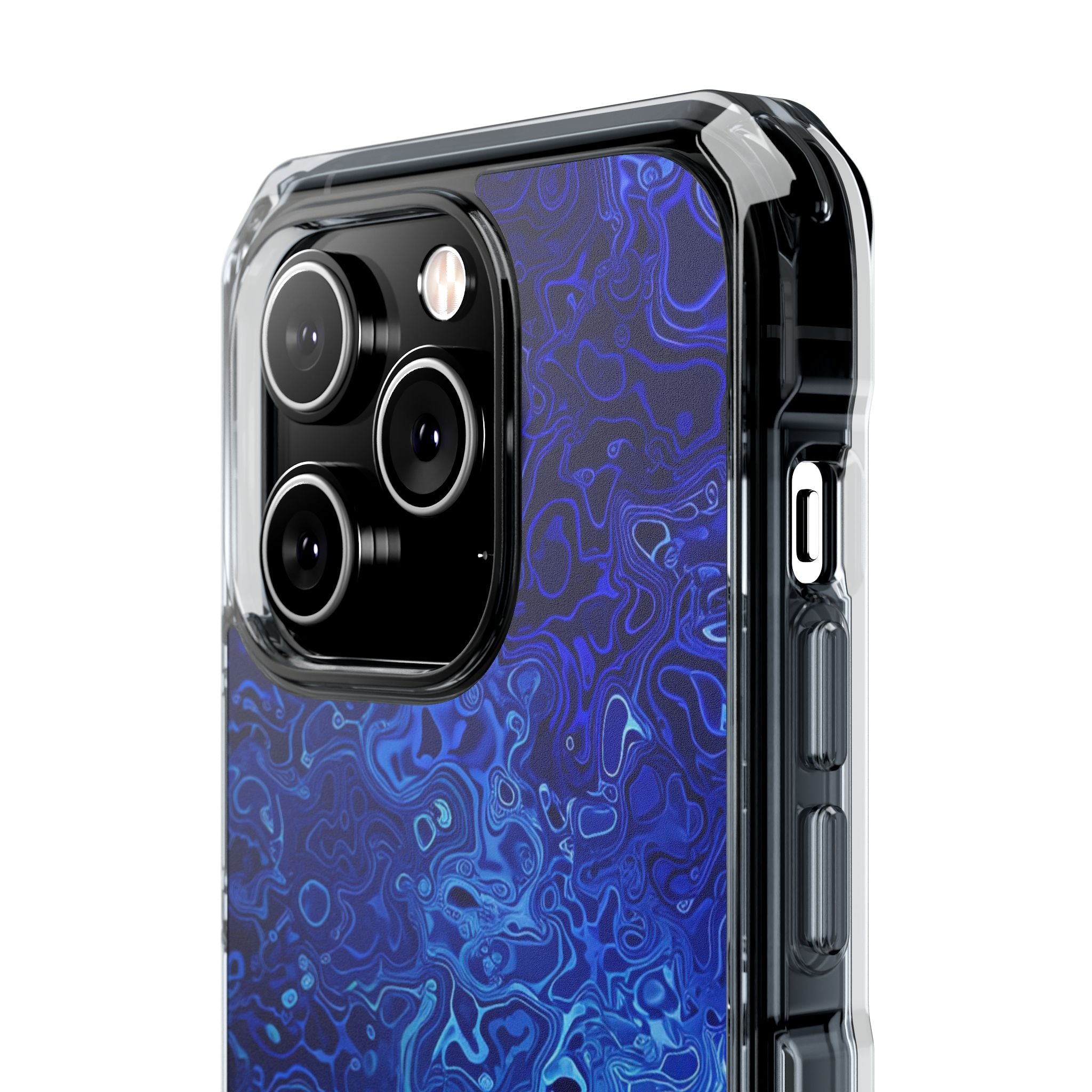 Swirling Blue Currents iPhone 14 - Impact Clear+