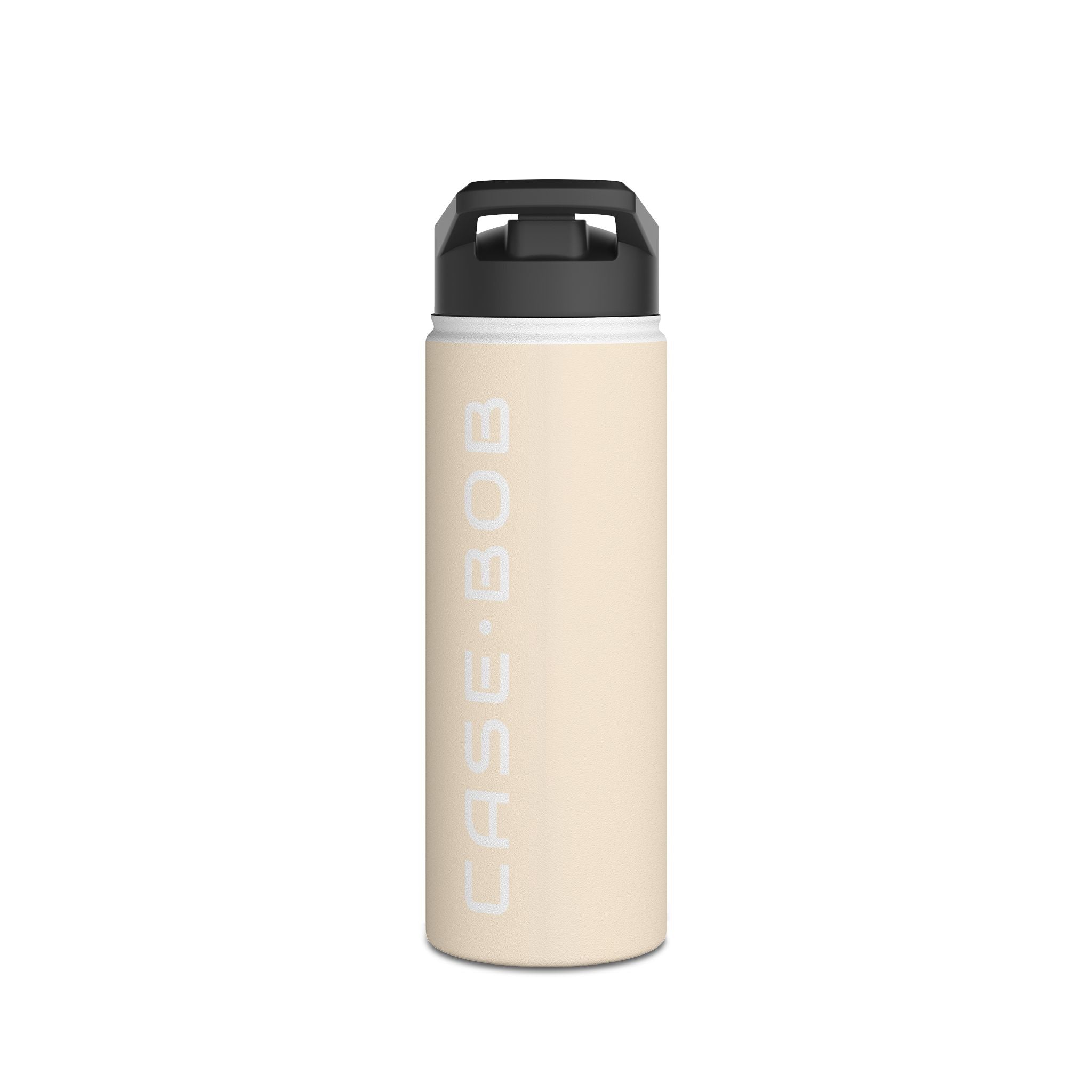 Rainbow Stripes Beige - Stainless Steel Water Bottle