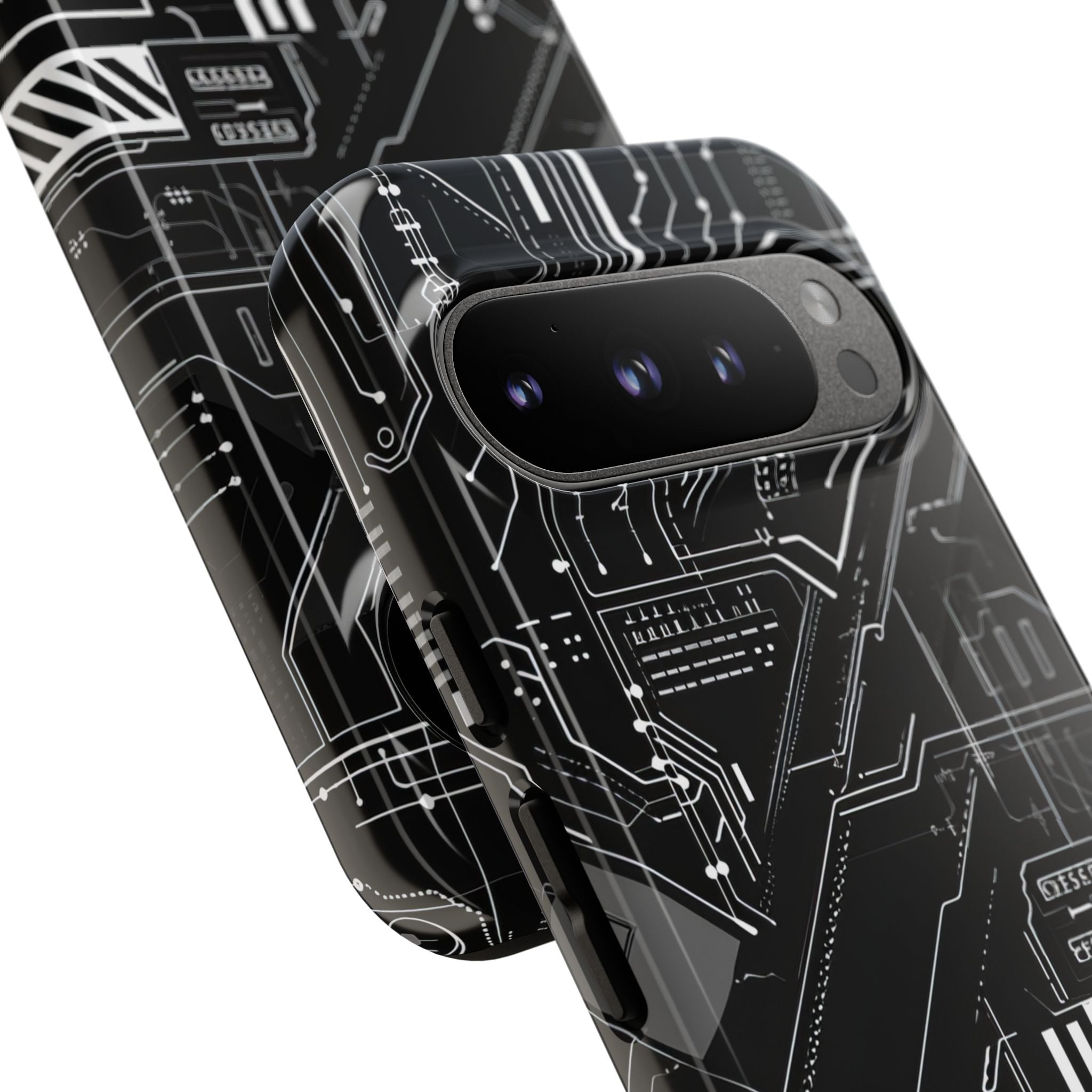 Futuristic Circuit Grid Google Pixel 9 - Tough