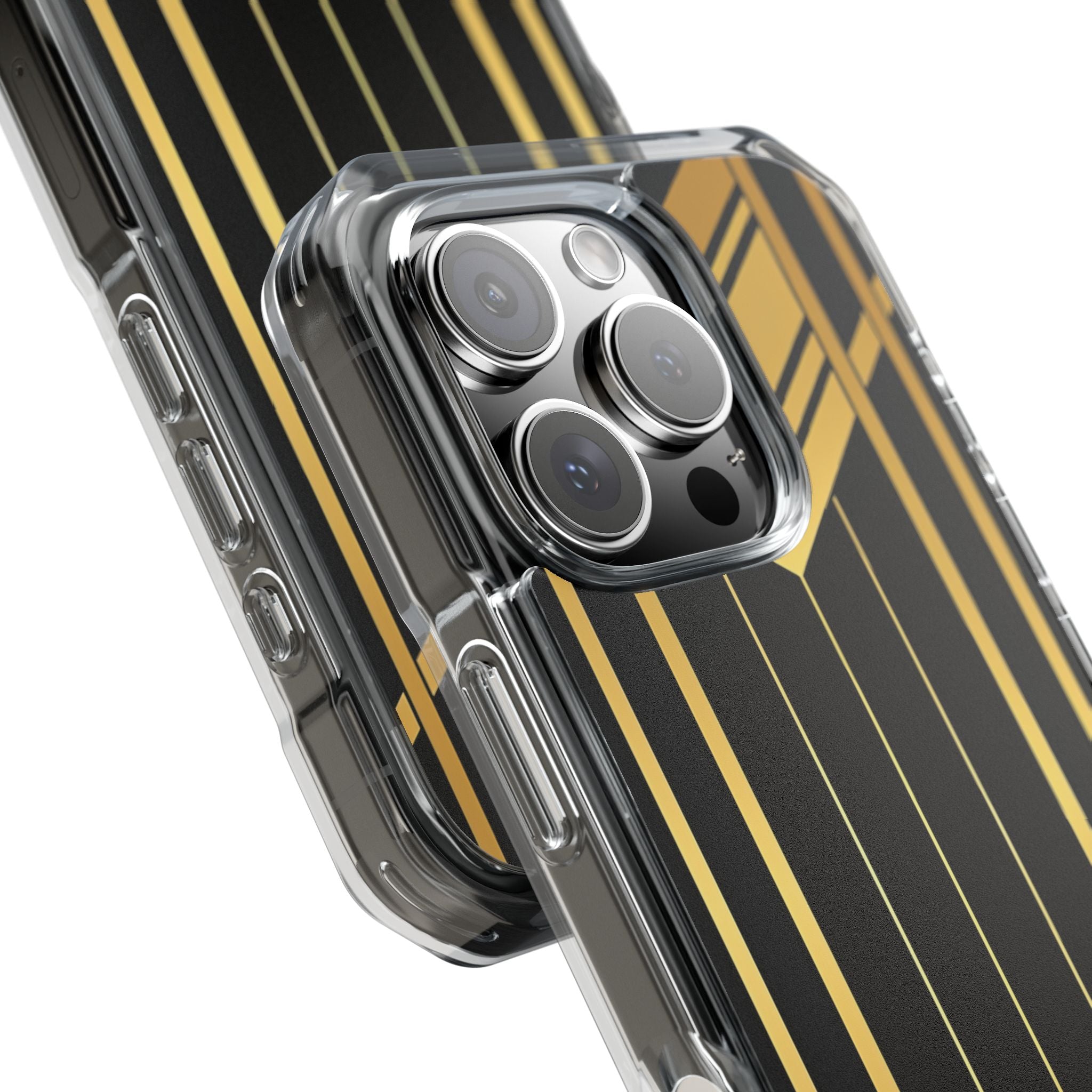 Golden Geometric Symphony iPhone 16 - Impact Clear+