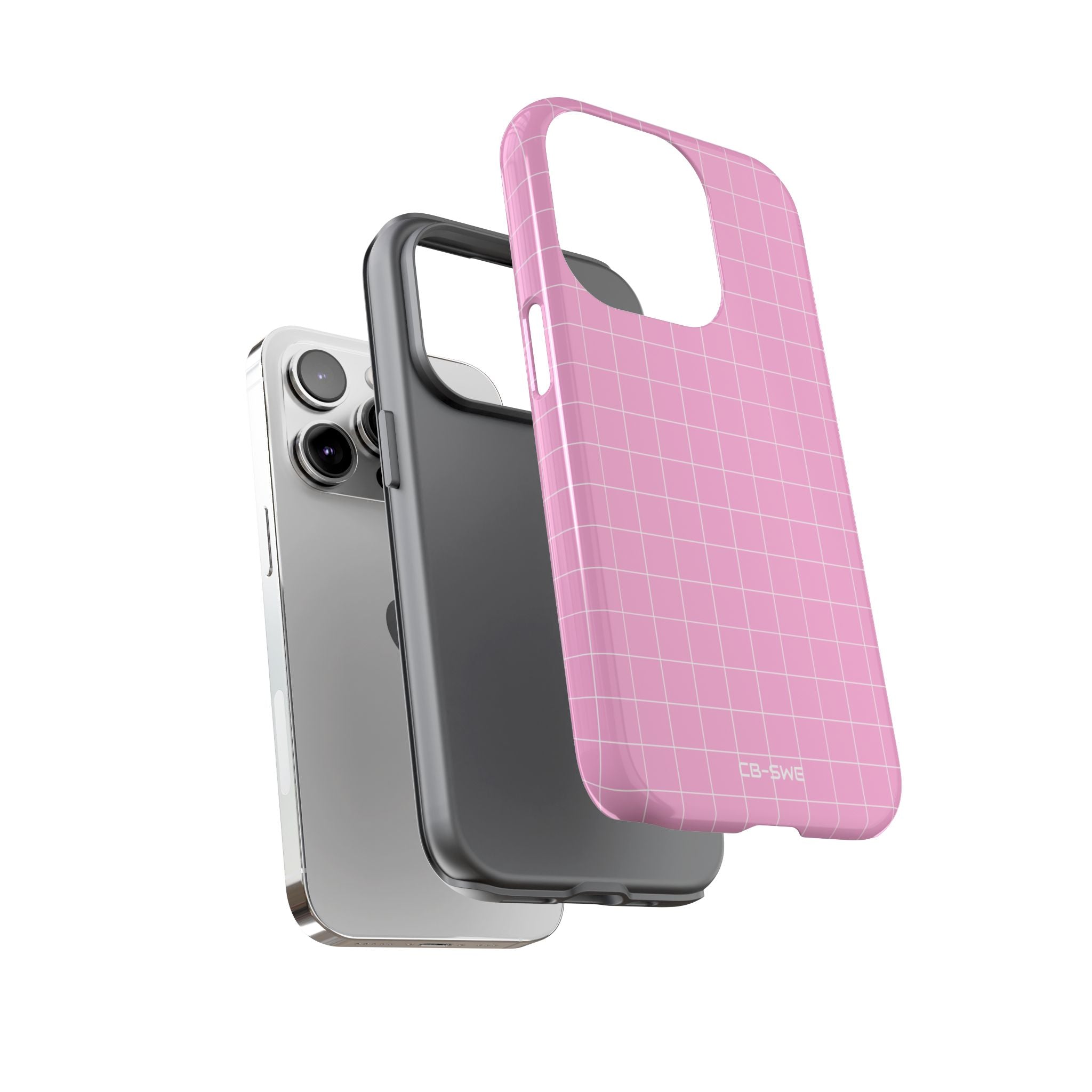 Pink Squares Align - iPhone Case
