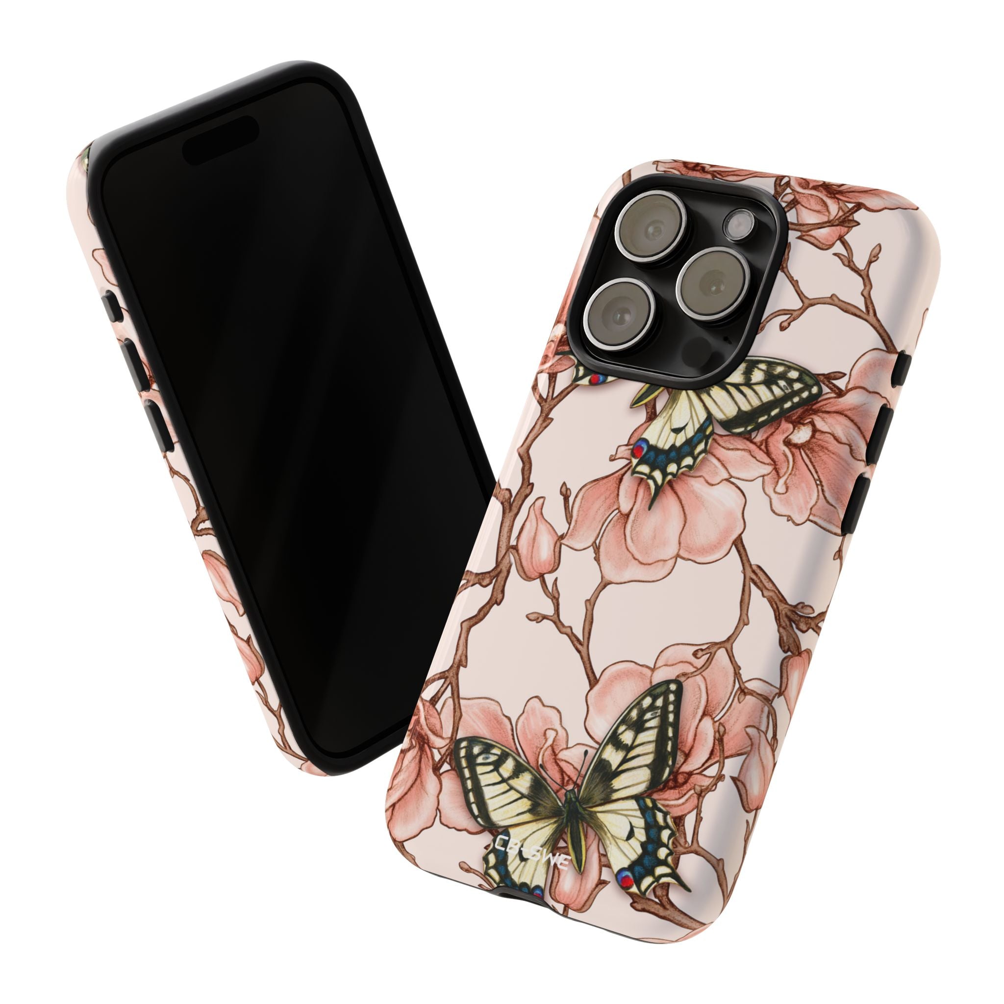 Butterflies and Magnolias Harmony - iPhone Case