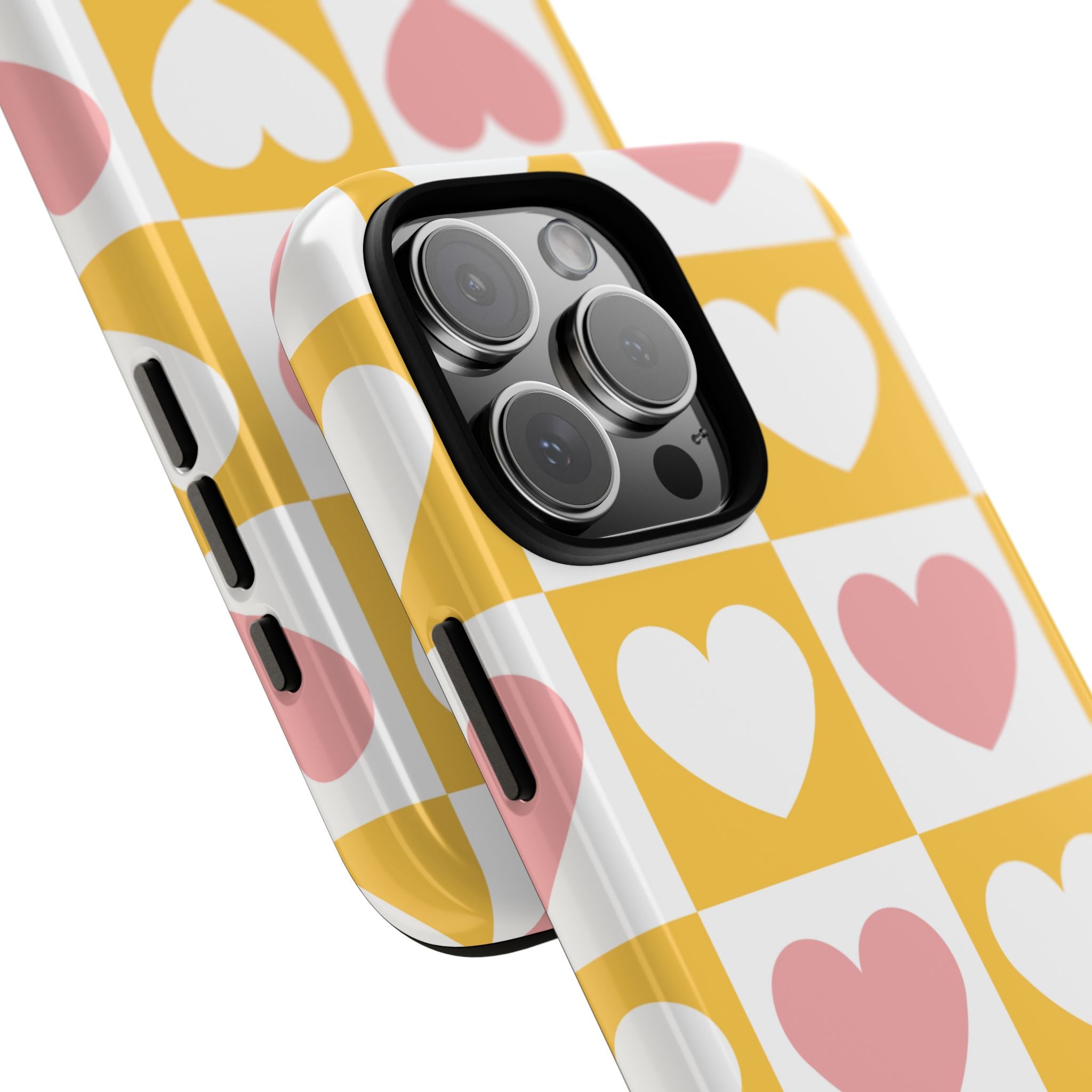 Heart Grid Harmony - iPhone Case