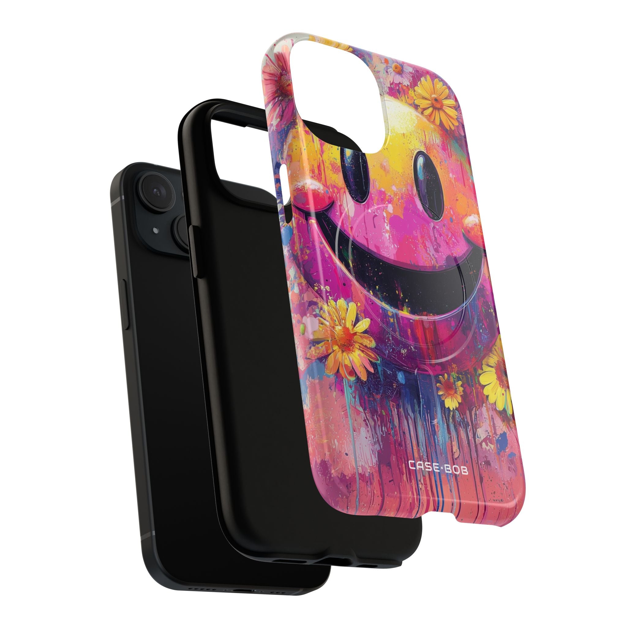Smiley Bloom iPhone 15 Case - Tough+