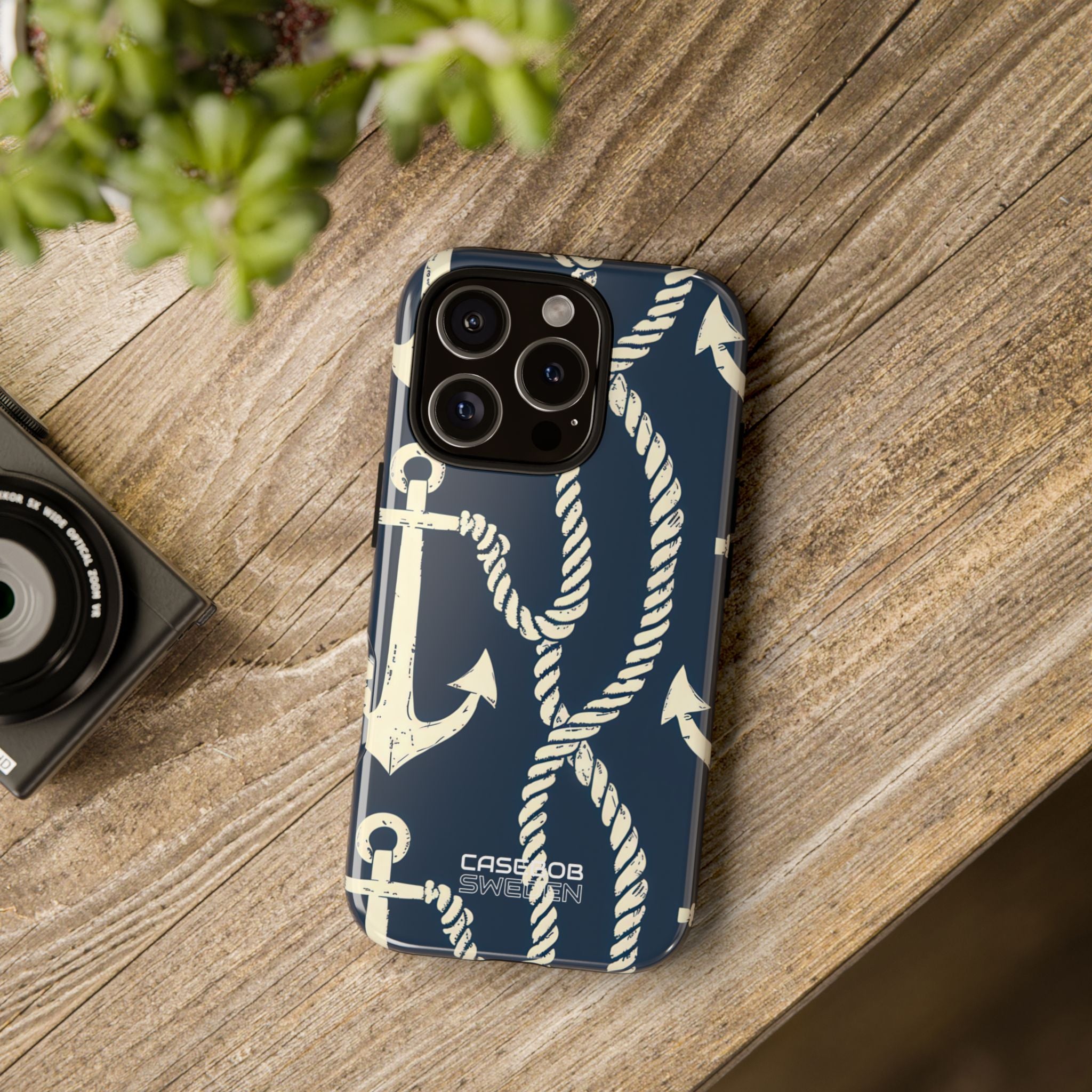 Nautical Anchors Rope iPhone 16 - Tough