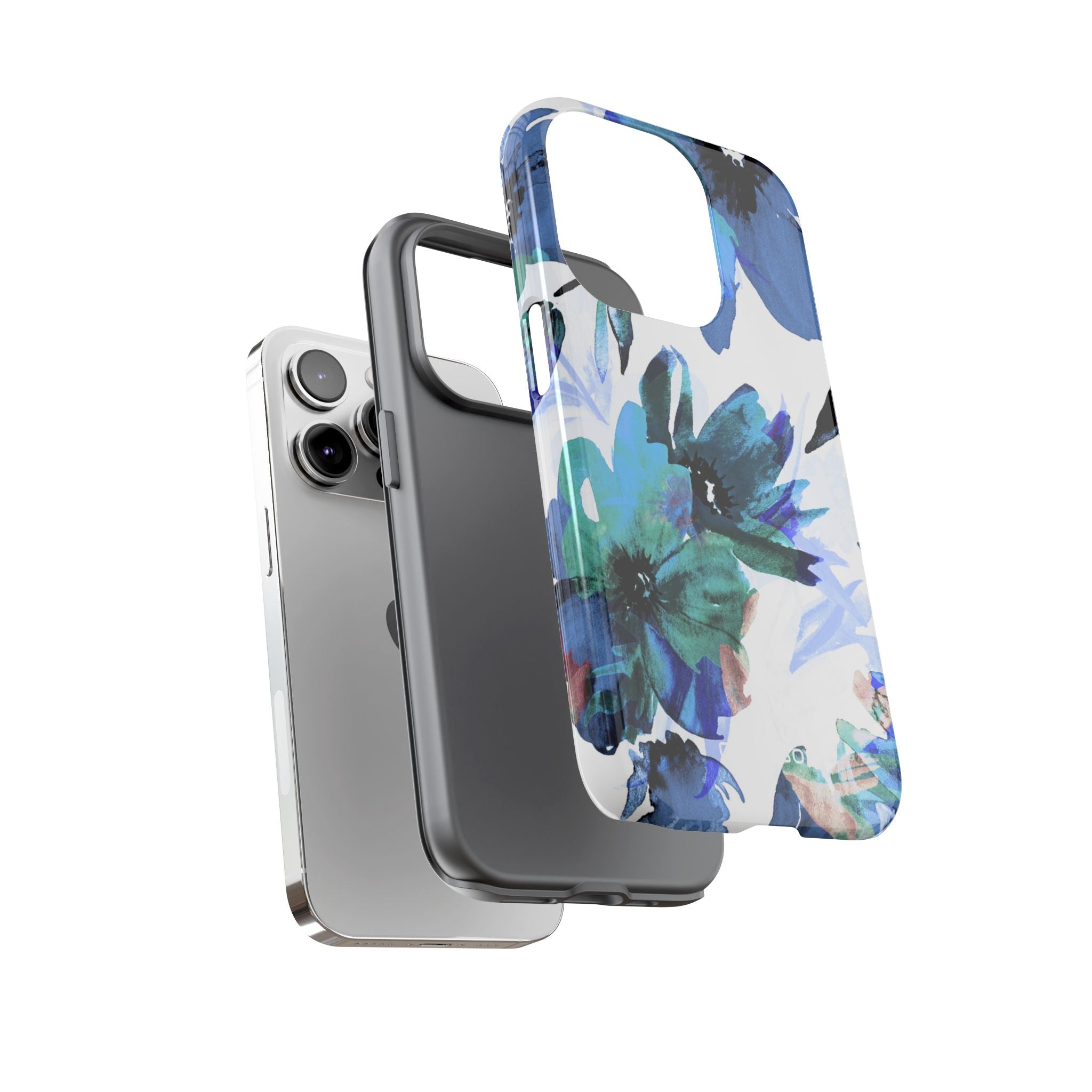 Blue Blossom Radiance iPhone 14 Pro Case - Tough