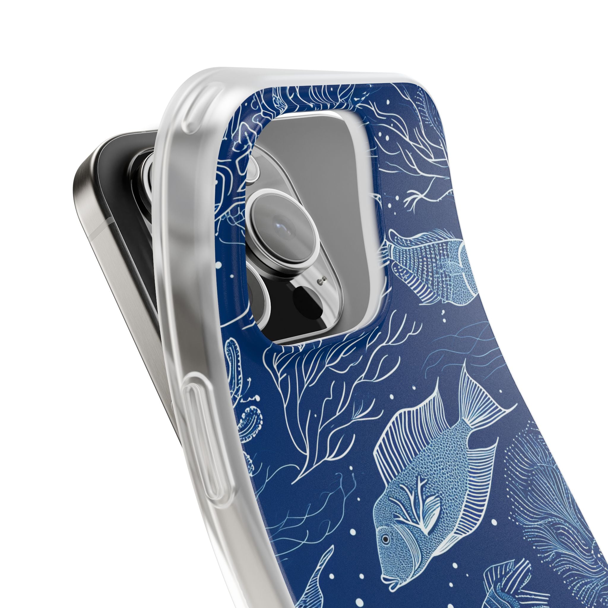 Navy Scale Reef iPhone 16 Pro Case - Soft