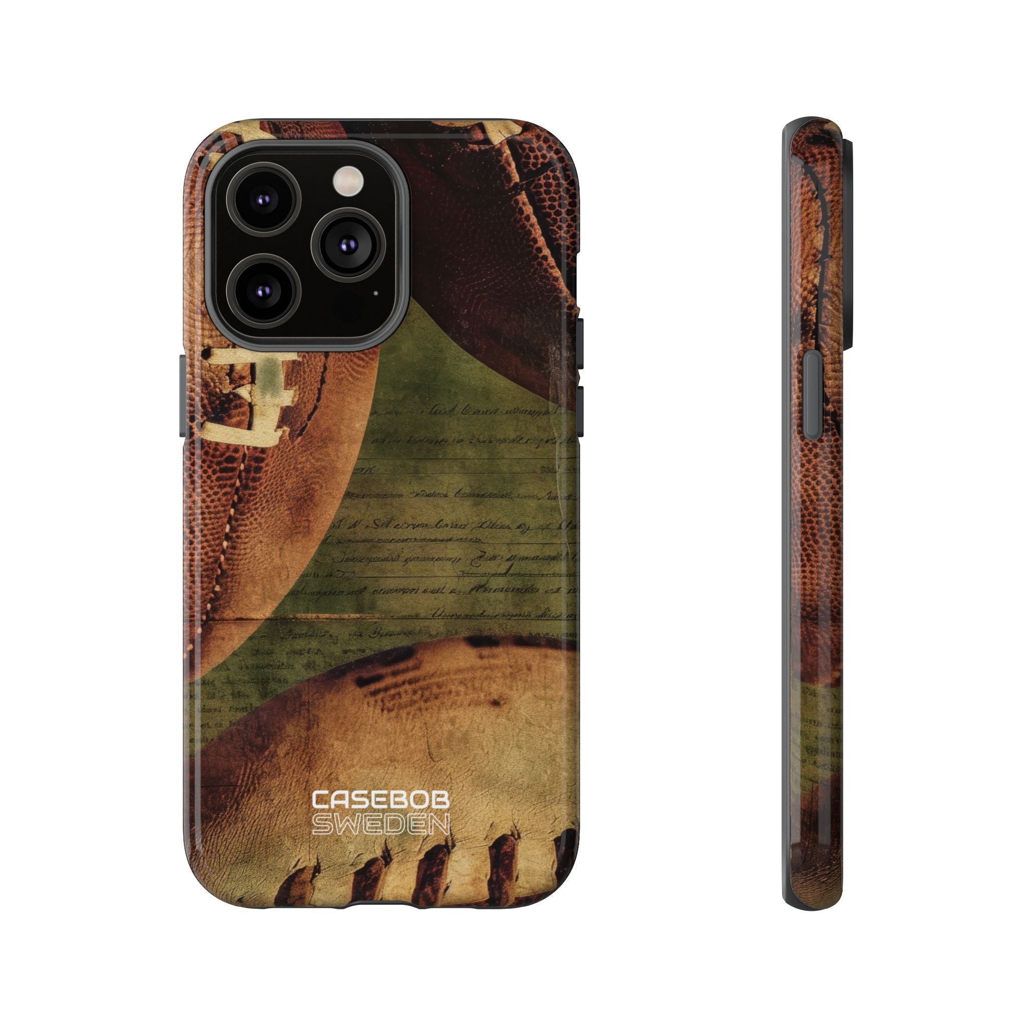 Vintage fodboldteksturer iPhone 14 - Tough