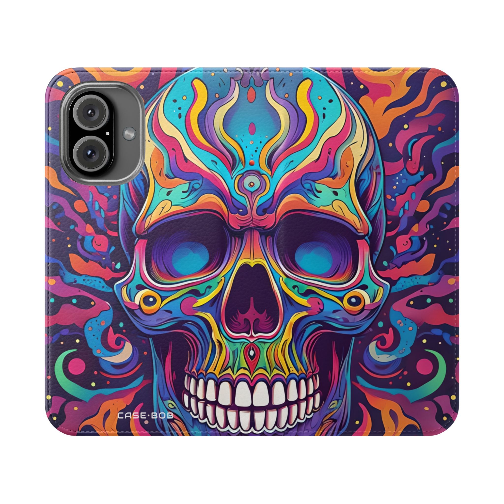Psychedelic Skull - iPhone 16 Case - Wallet