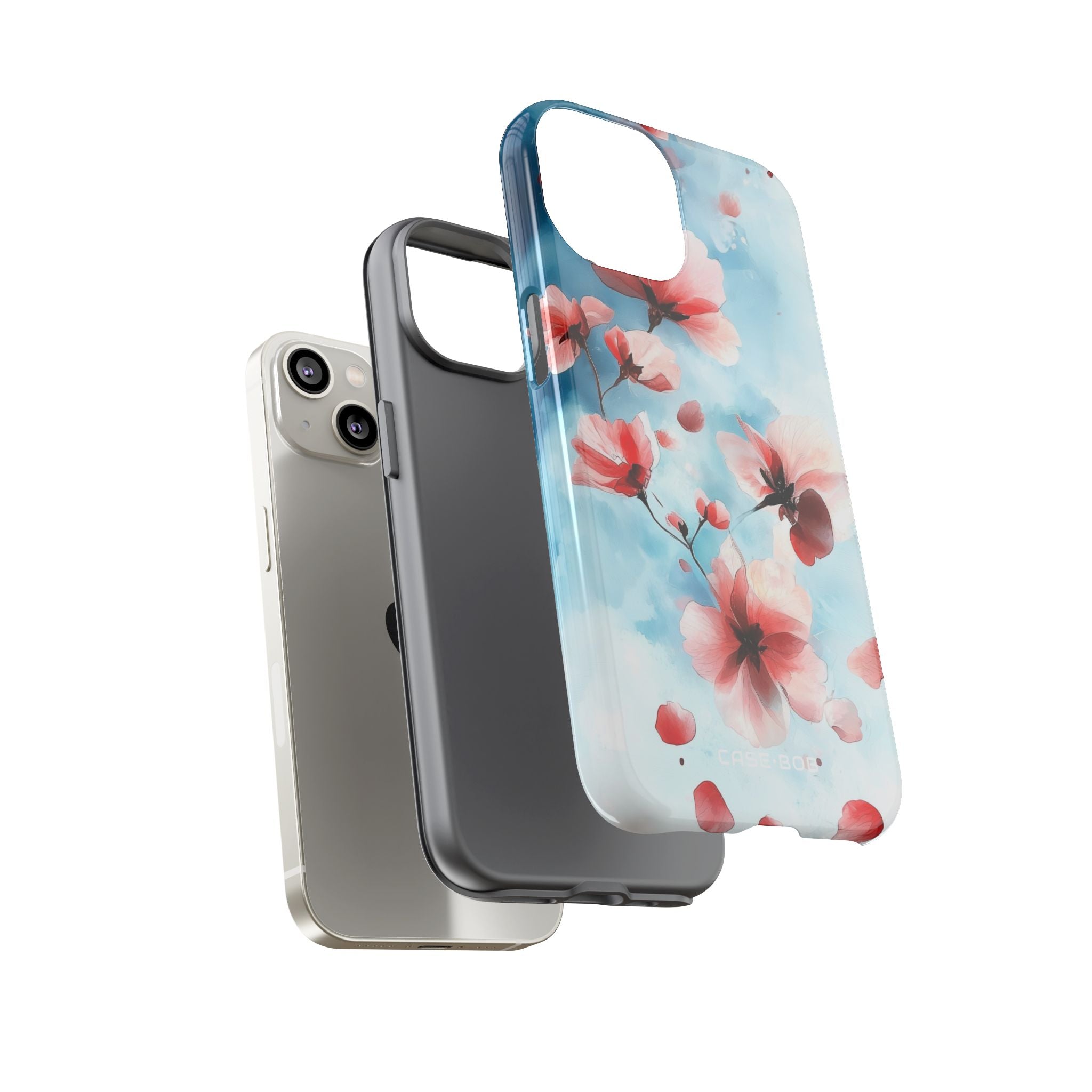 Pink Blossom Drift iPhone 14 Case - Tough