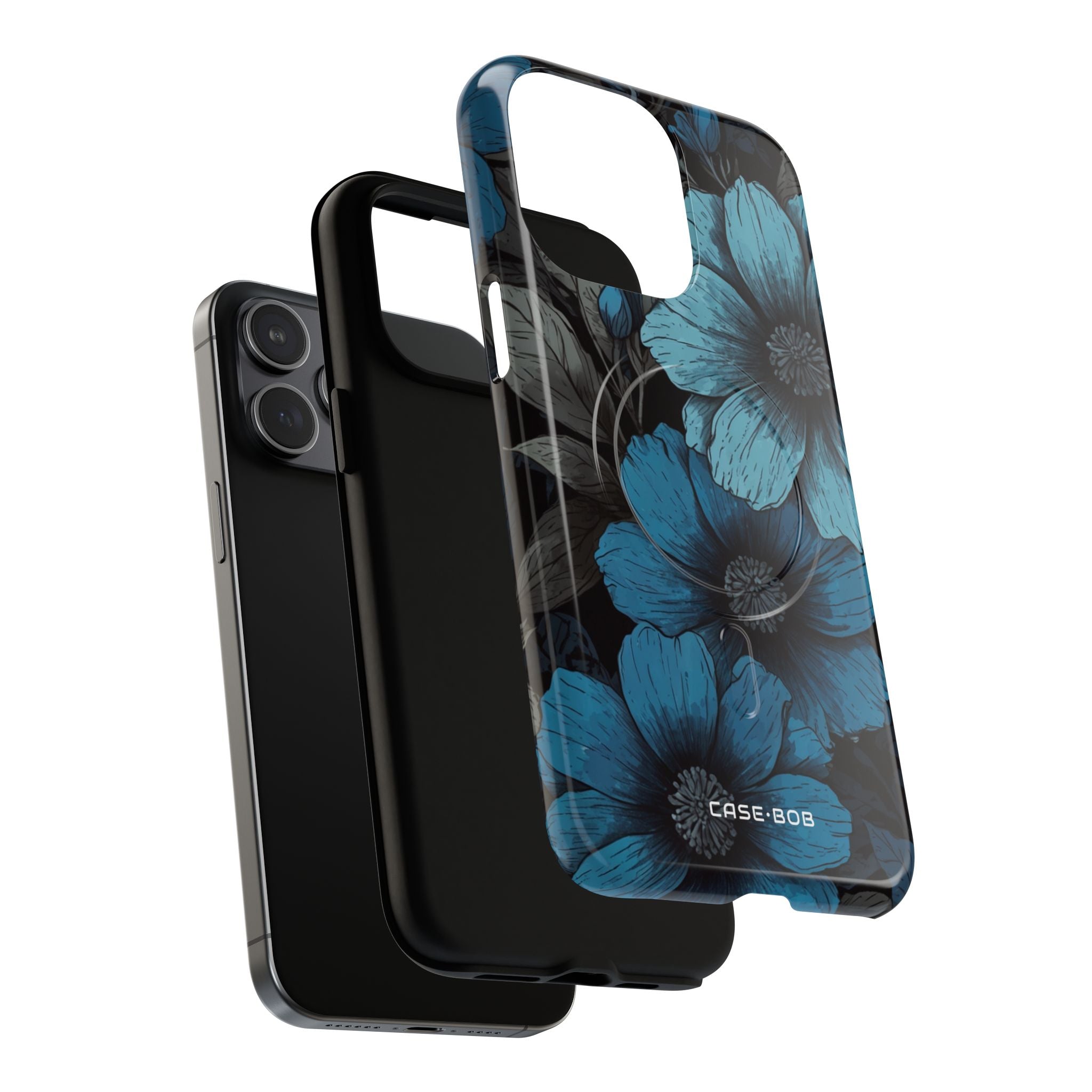Blue Petal Radiance iPhone 15 Pro Max Case - Tough+