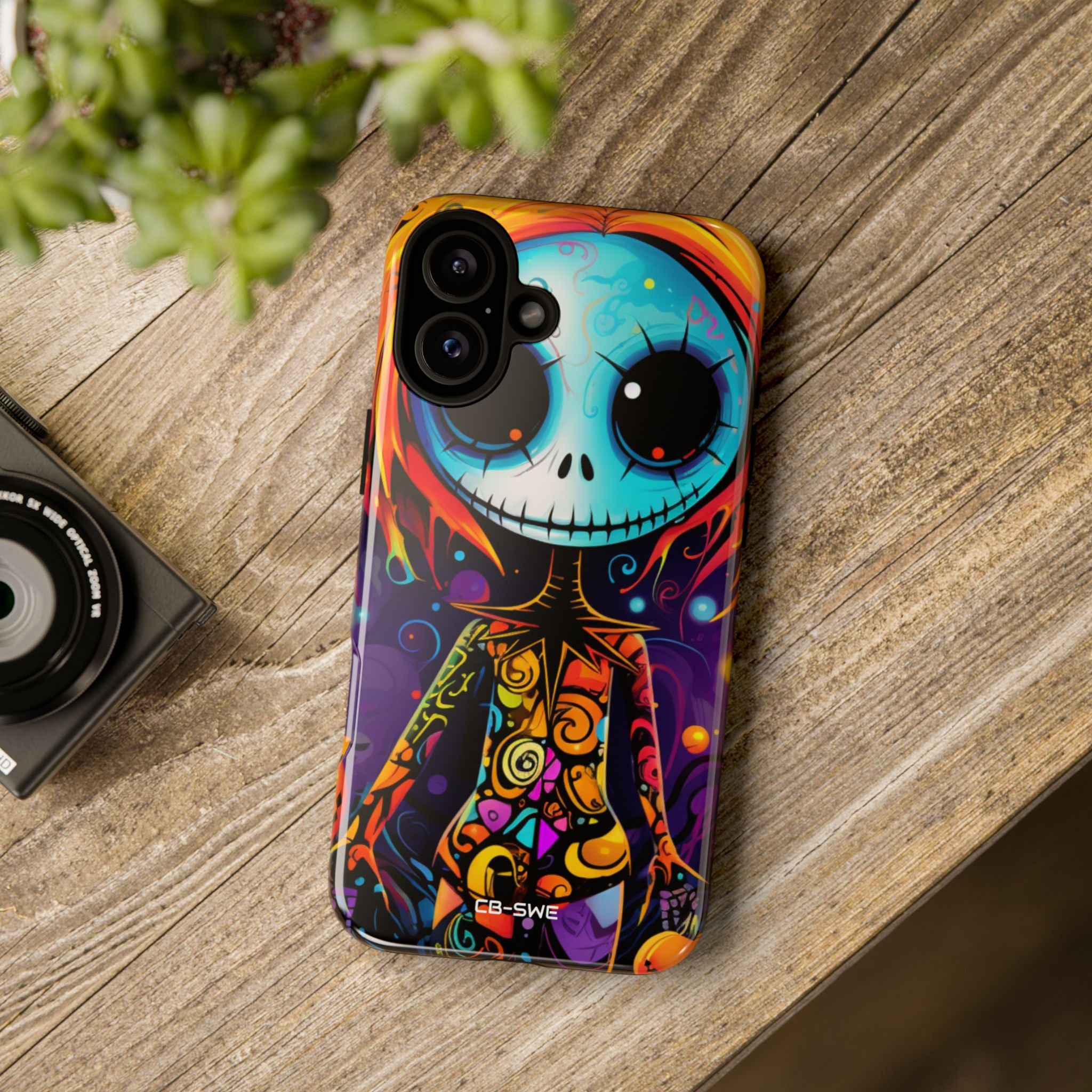 Skeletal Figure Laughs - iPhone Case