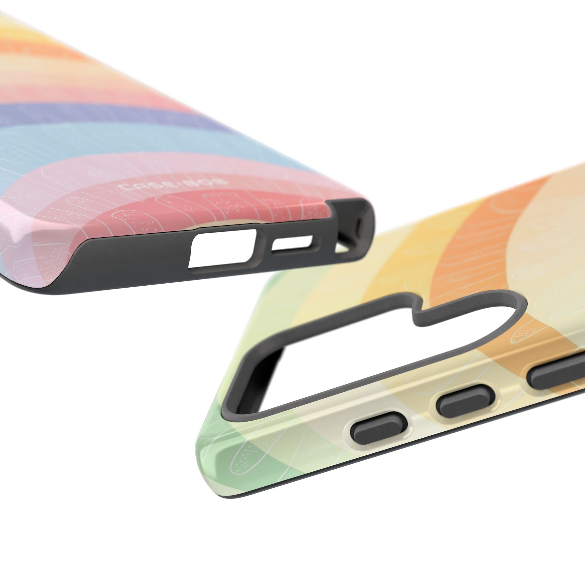 Pastel Rainbow Bands Samsung S25 Ultra Case - Tough