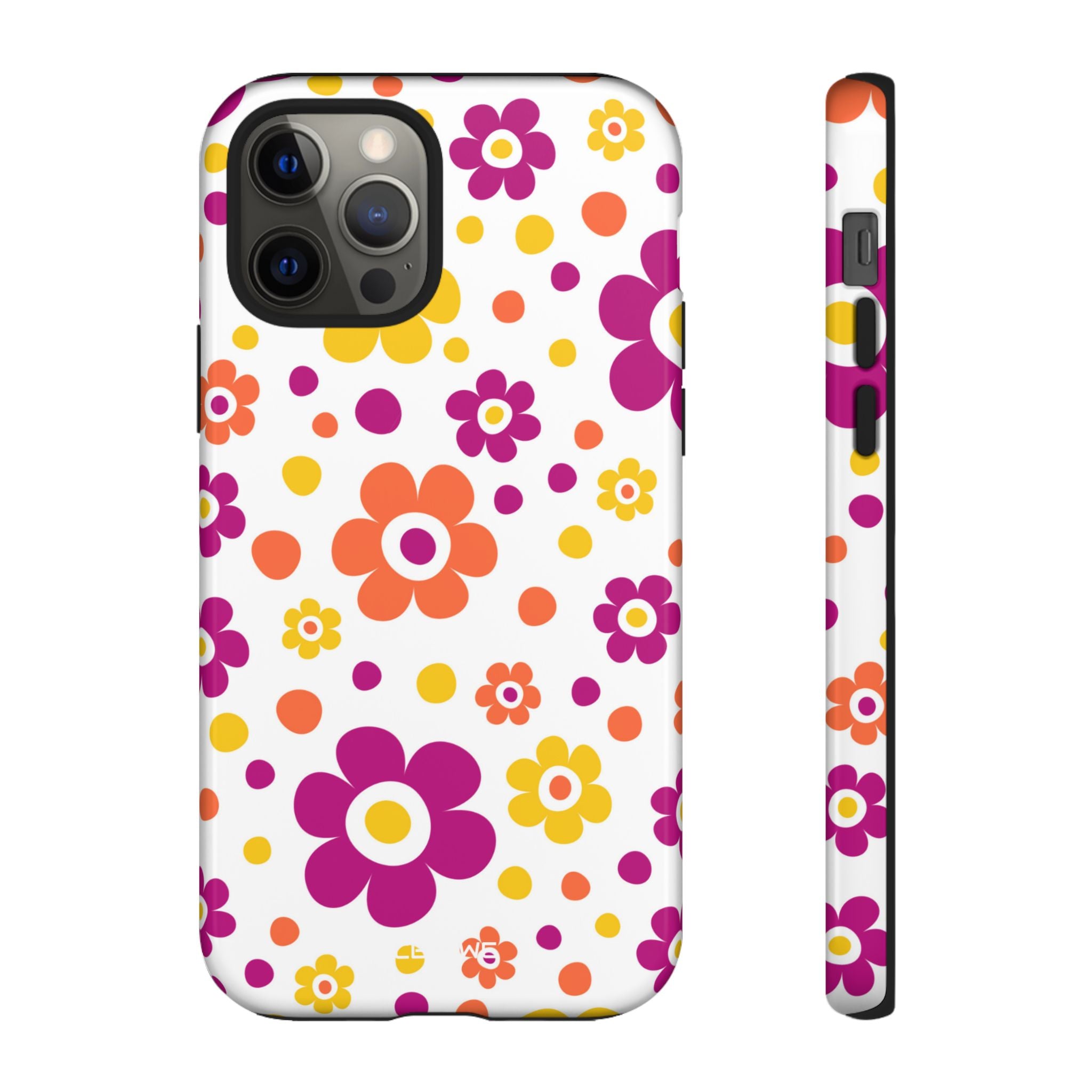 Retro Floral Playfulness - iPhone Case