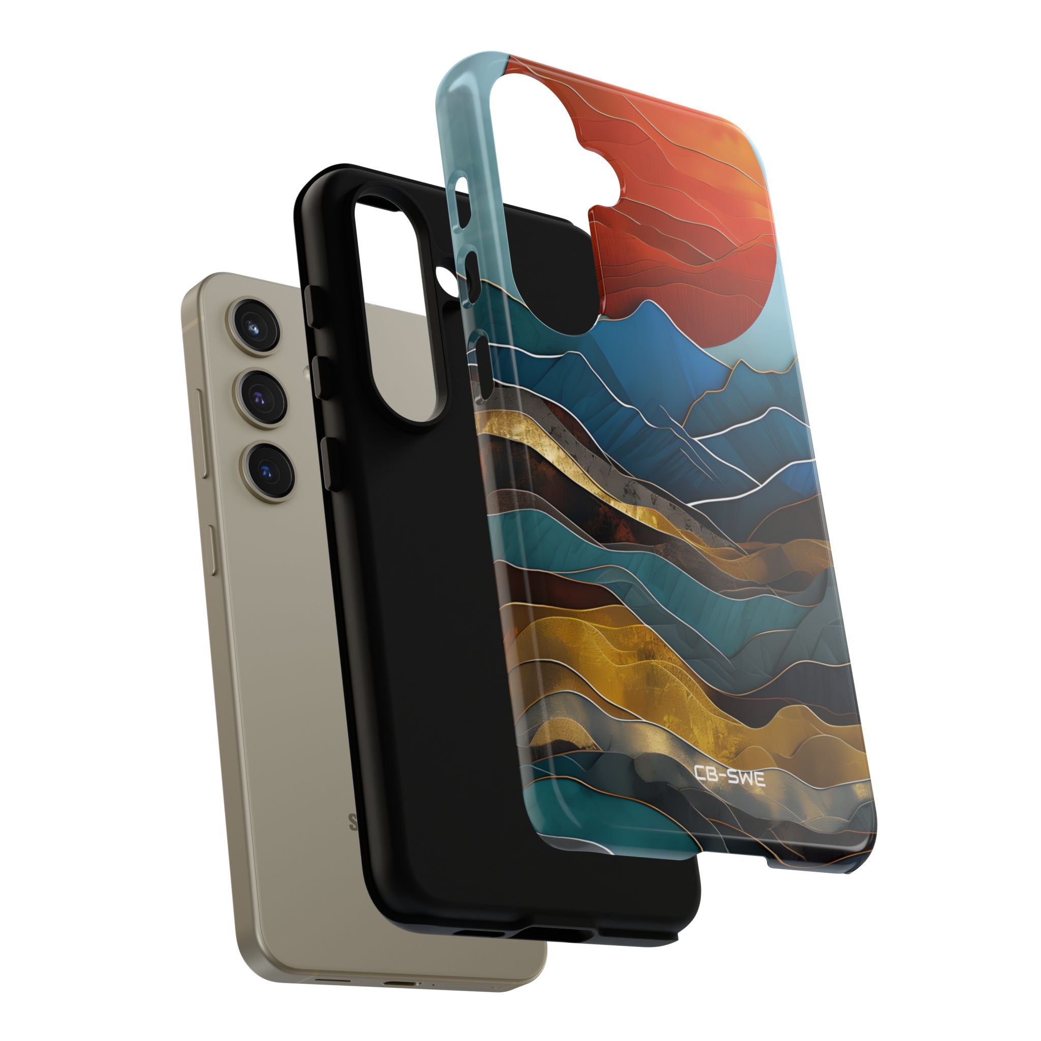 Sunset Geometry Waves - Samsung Case