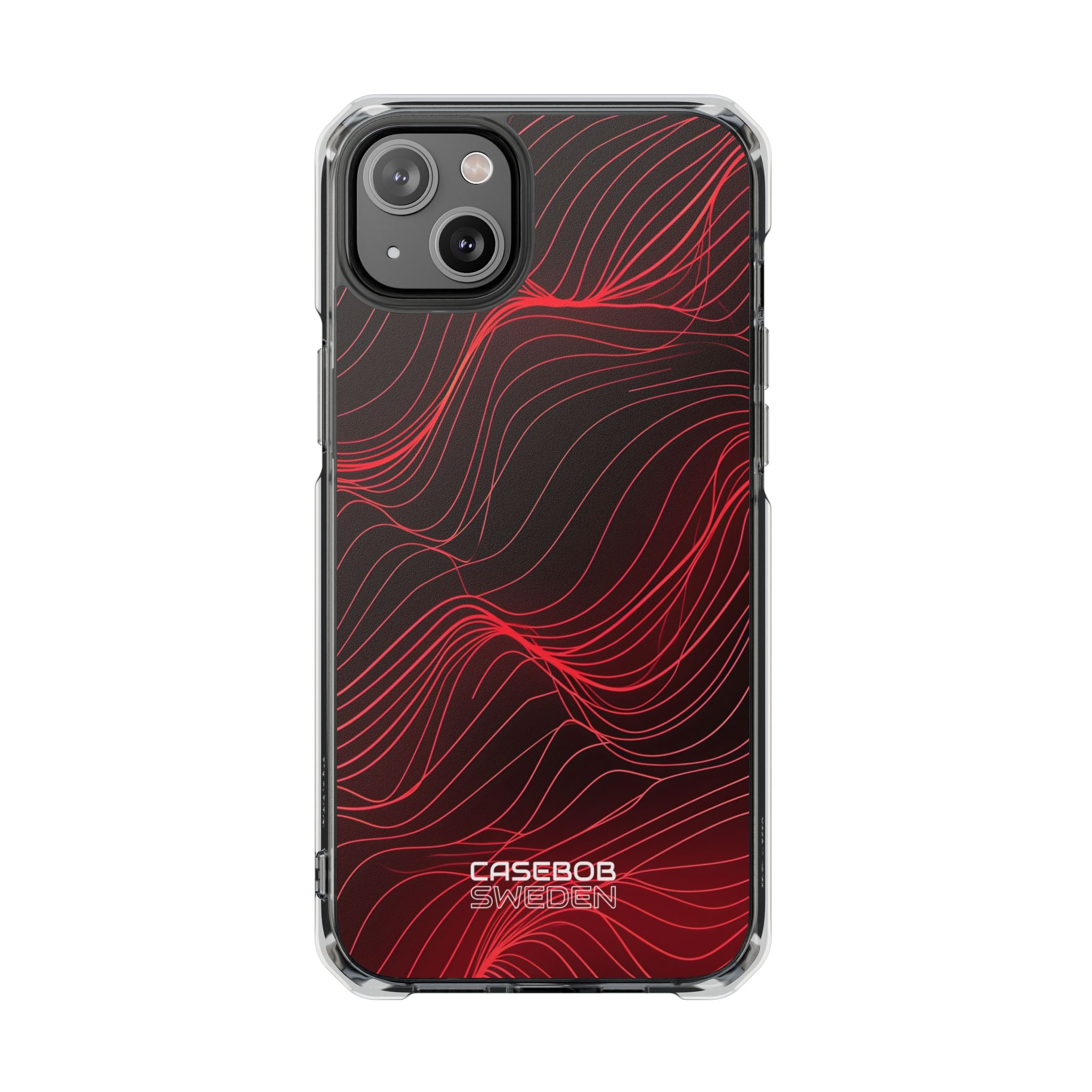 Crimson Waveform Flow iPhone 14 - Impact Clear+