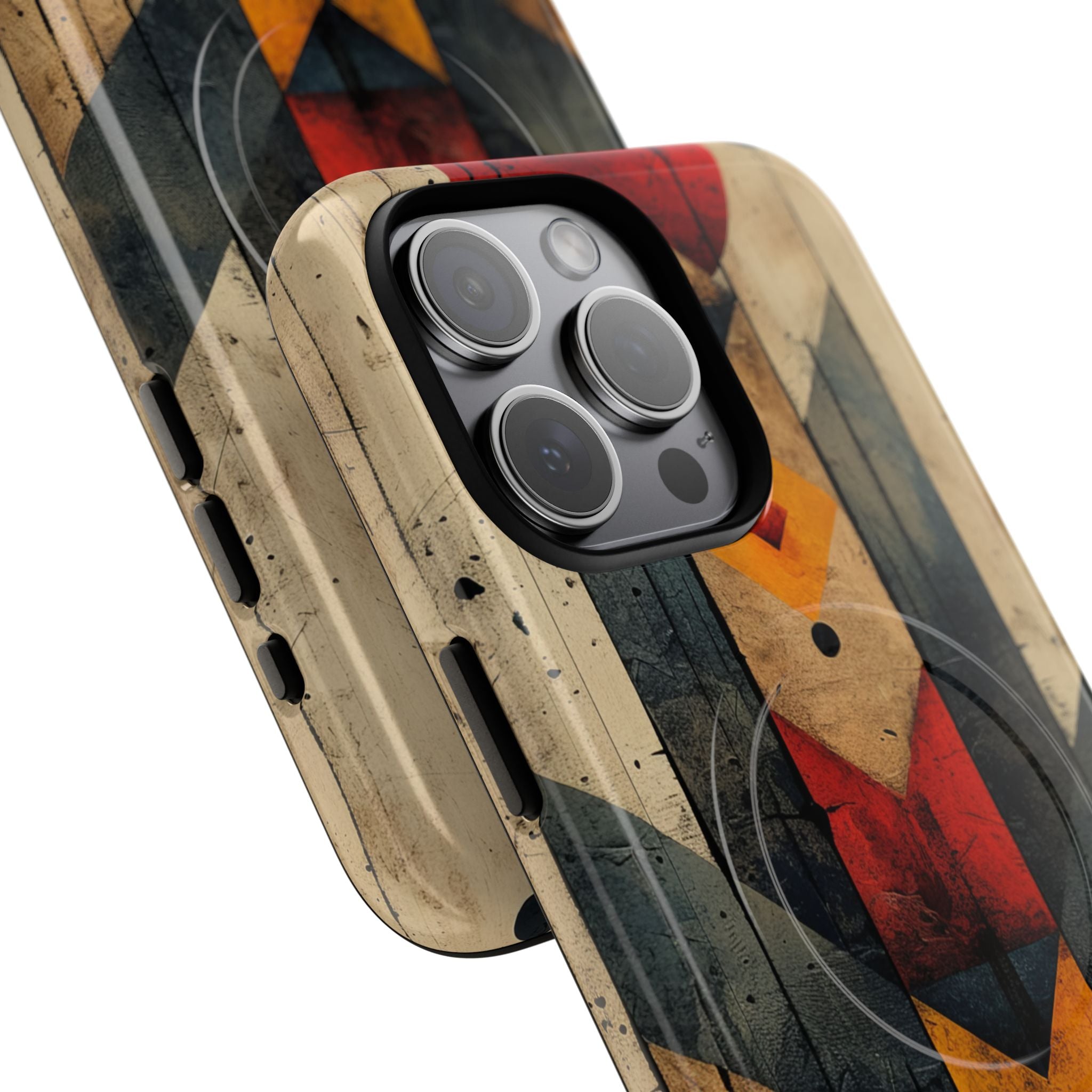 Geometric Fire Rise iPhone 15 - Tough+
