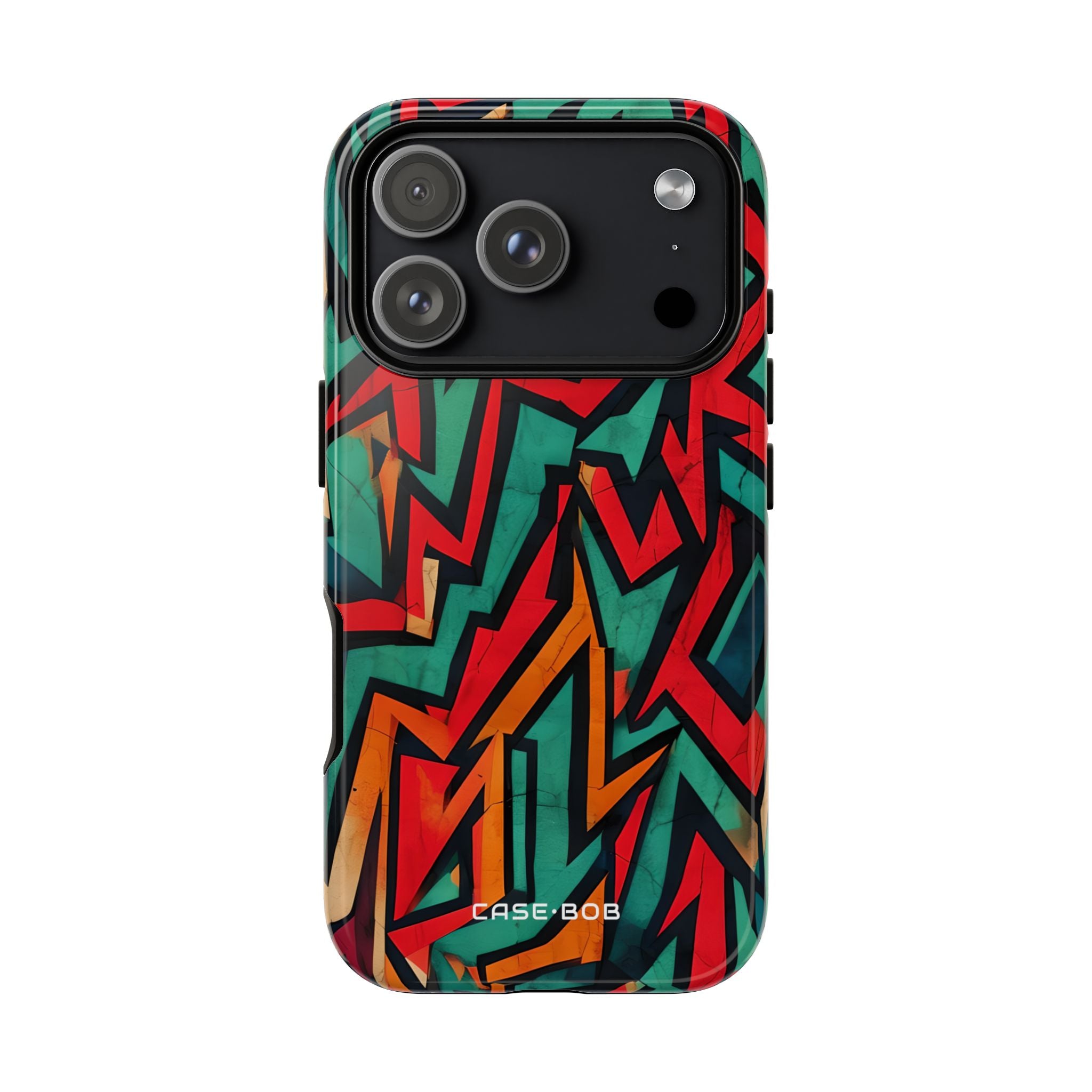 Crimson Zigzag iPhone 17 Pro Case - Tough