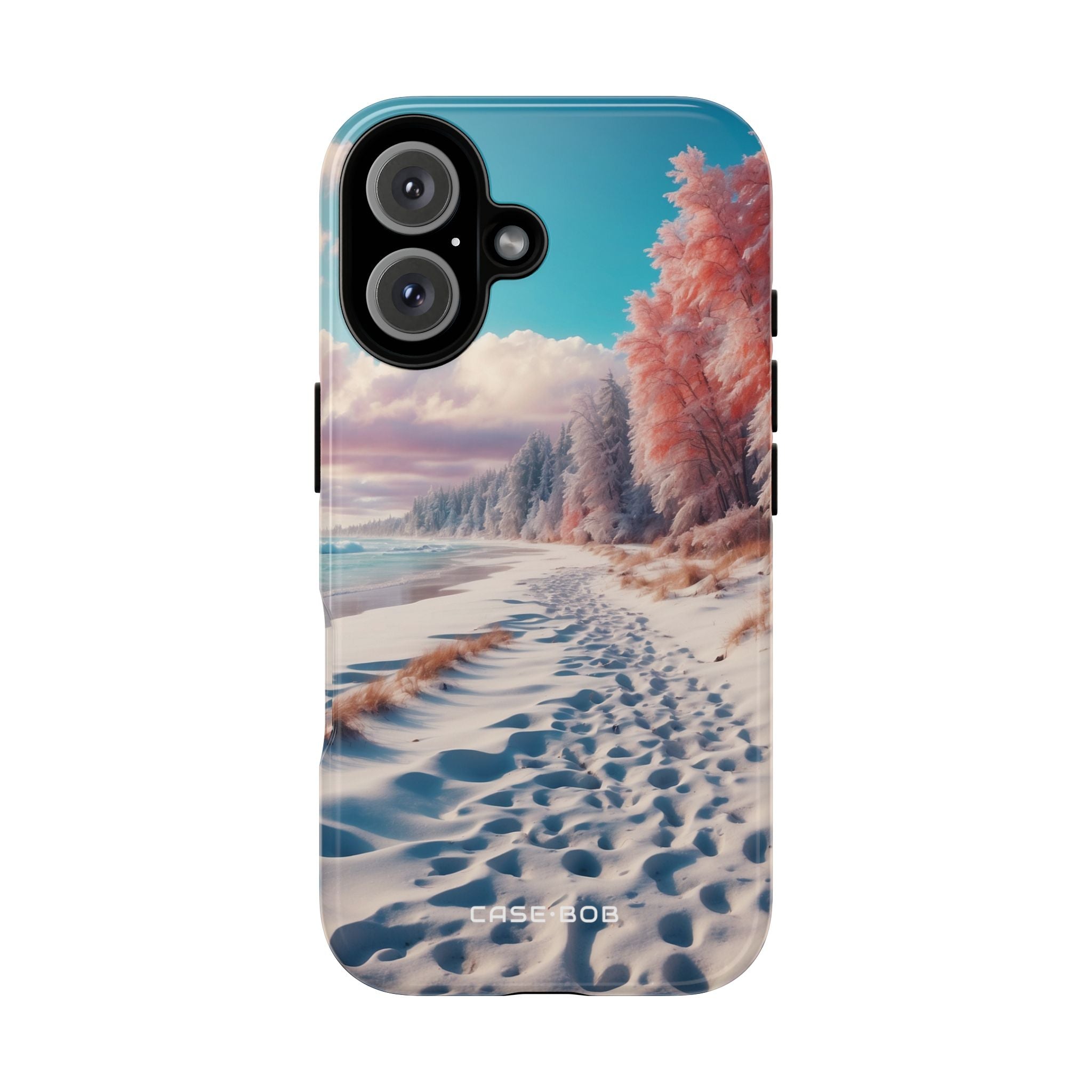 Snowy Footprints iPhone 16 Pro Case - Tough