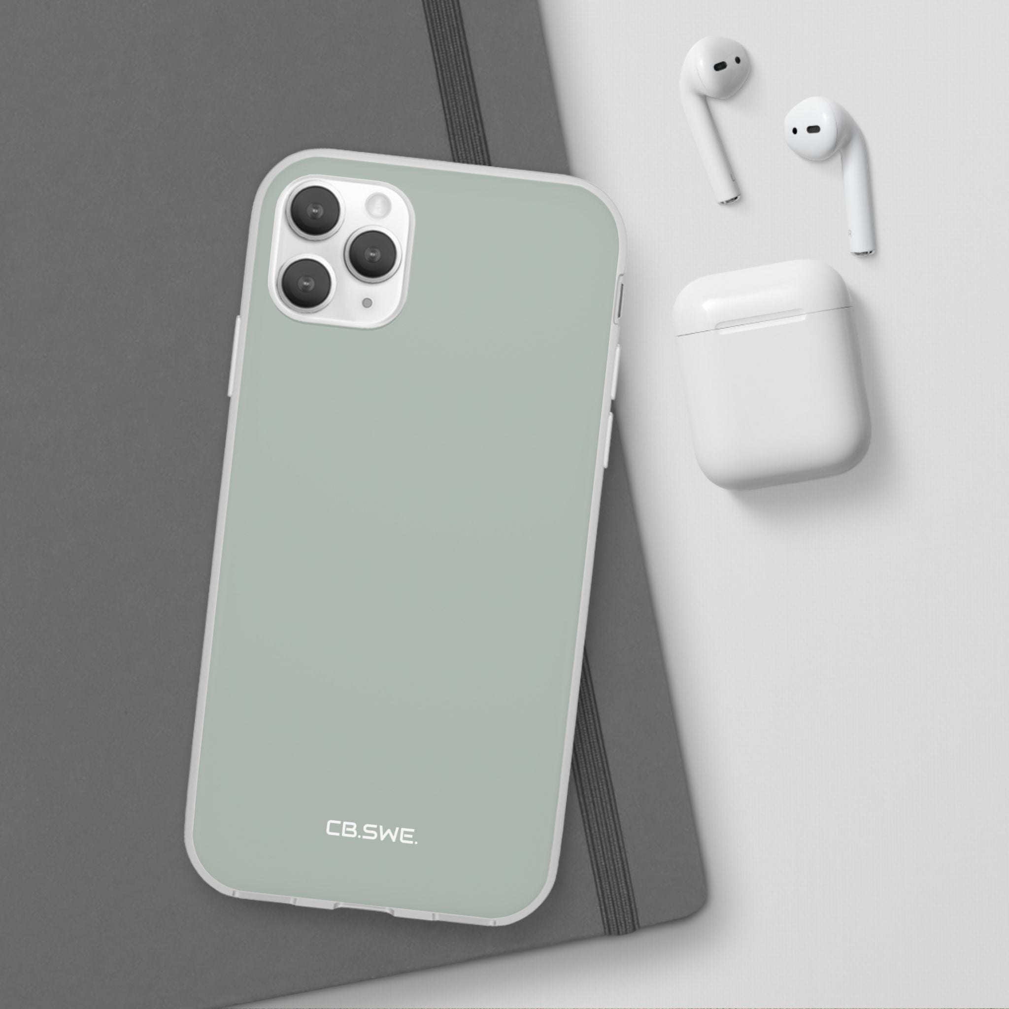 Aschgraue iPhone-Hülle – Flexi