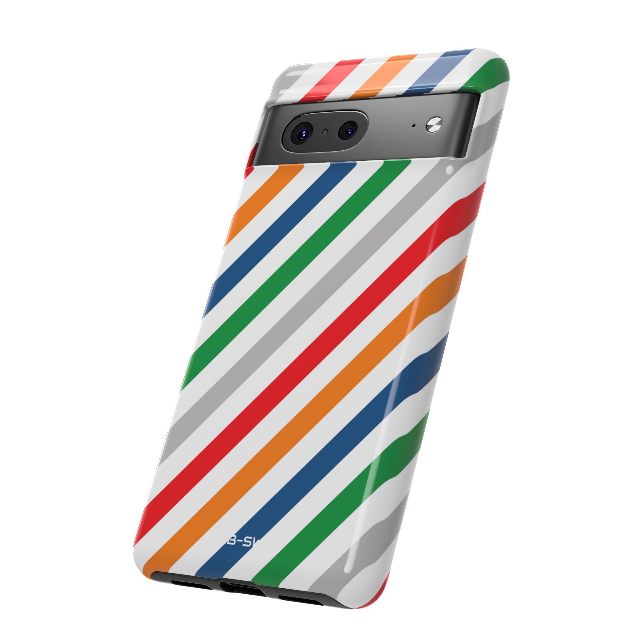 Vibrant Geometric Stripes - Google Pixel Case