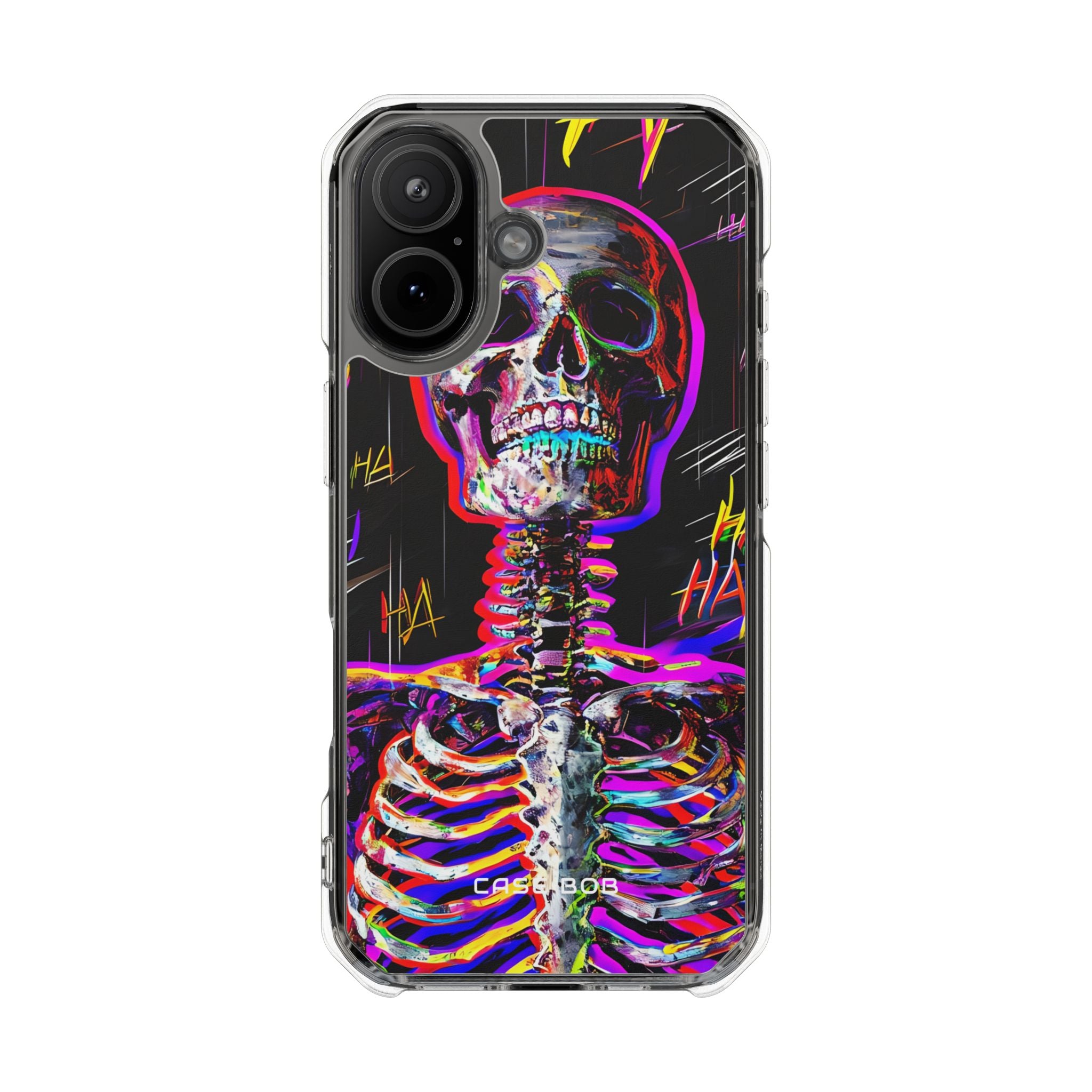 Neon Skeleton Chaos iPhone 17 Cover - Impact
