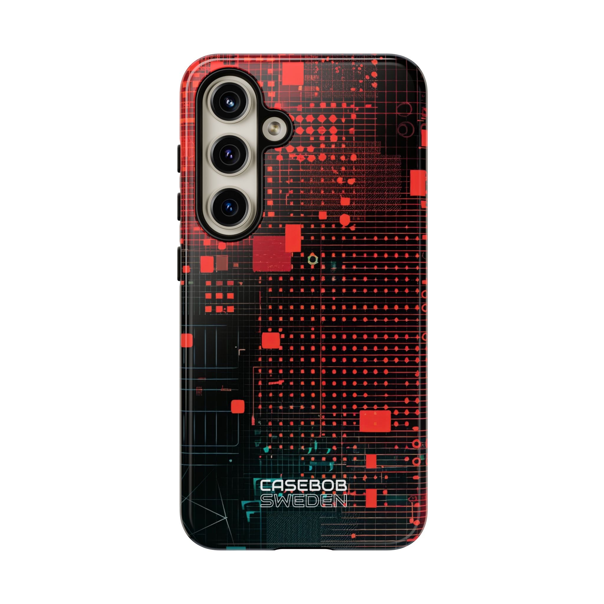 Crimson Circuit Grid Samsung S24 - Tough