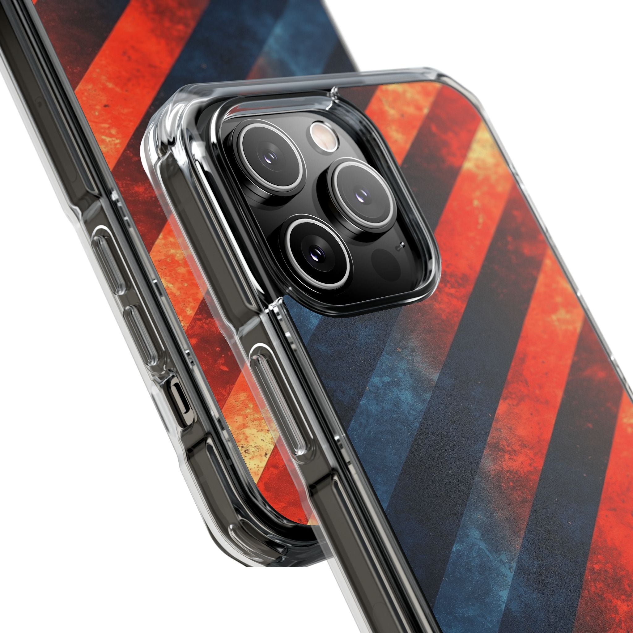 Diagonal Stripes Blaze iPhone 14 Pro Max Case - Impact