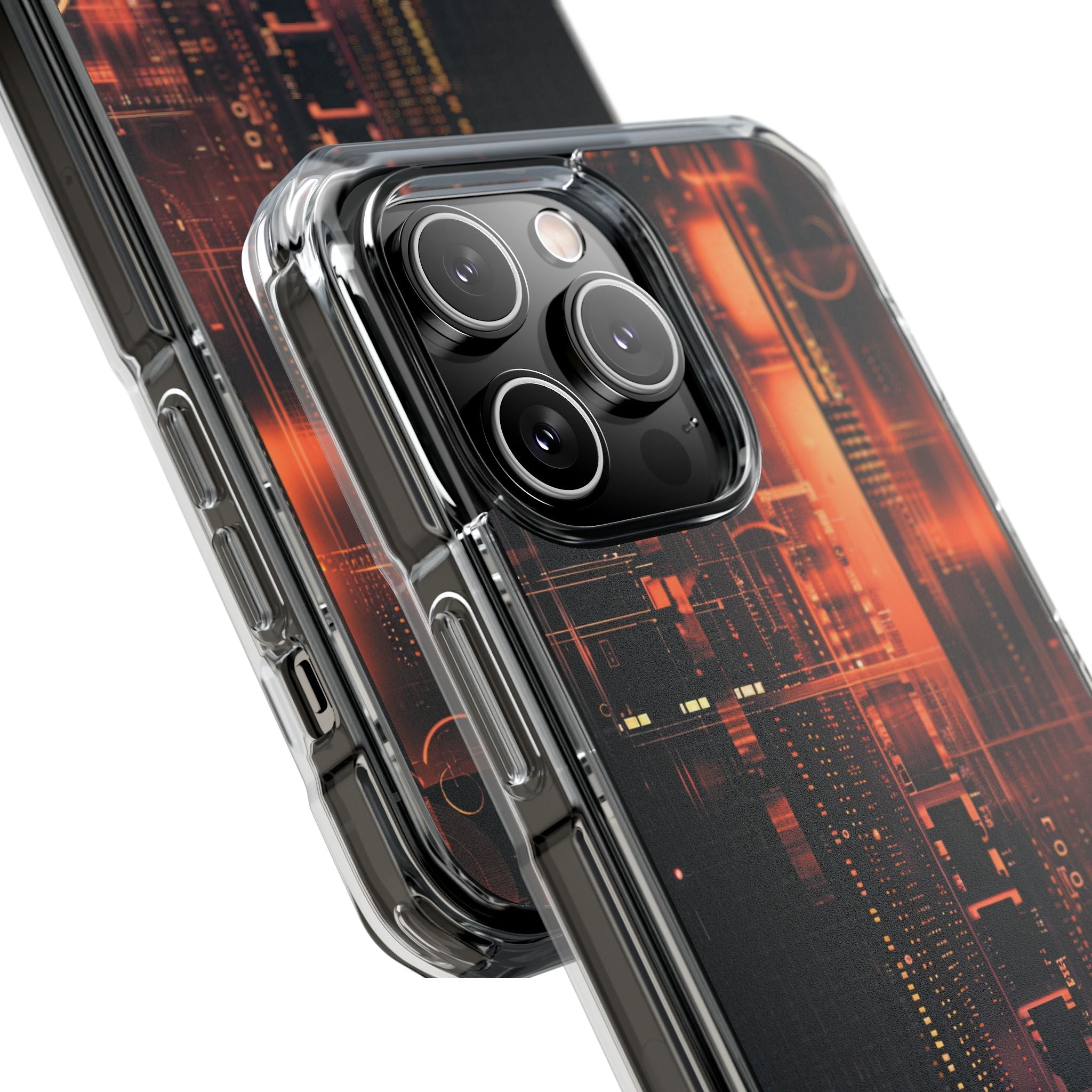Neon Circuit Dreams iPhone 14 - Impact Clear+