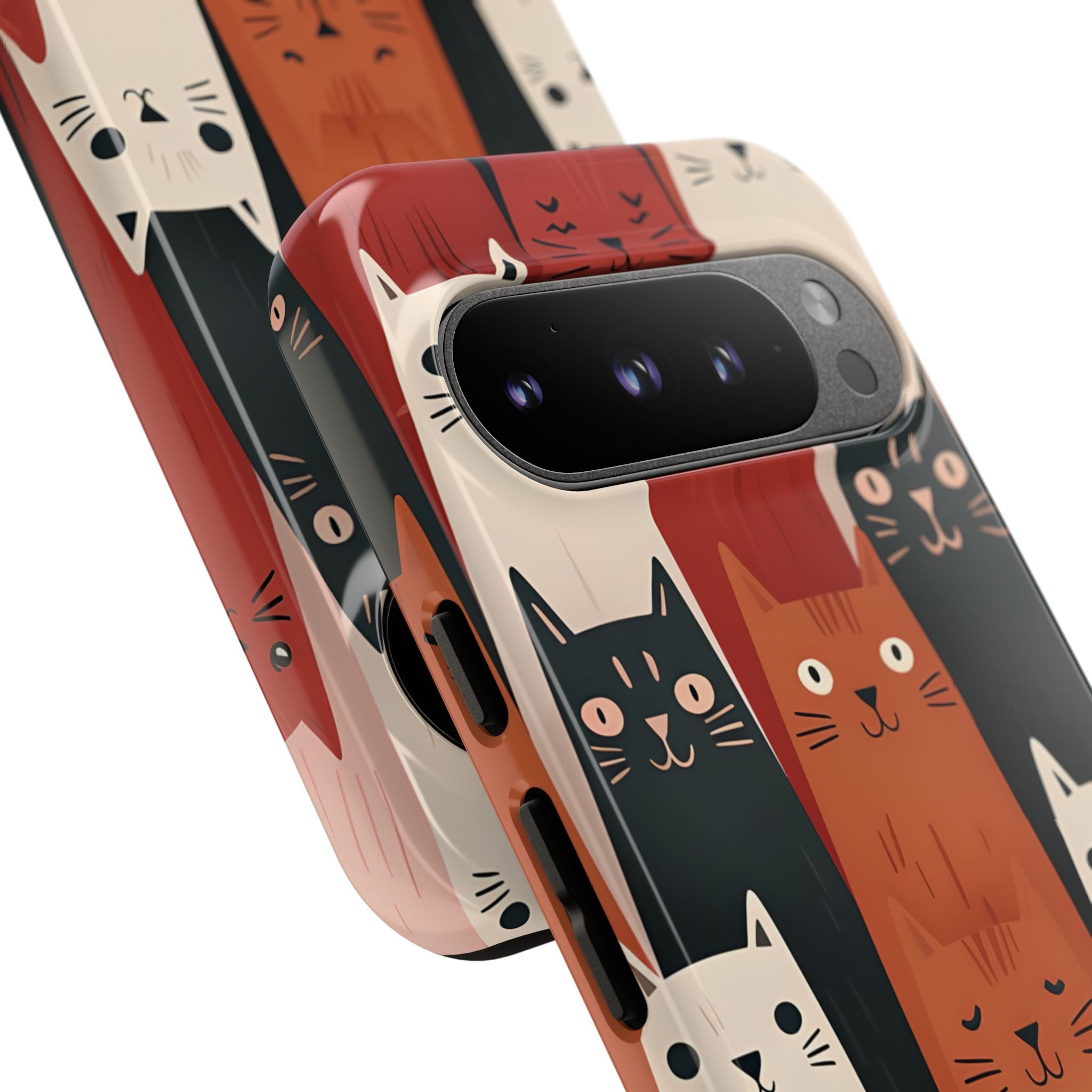 "Whimsical Cat Assembly" - Google Pixel Case