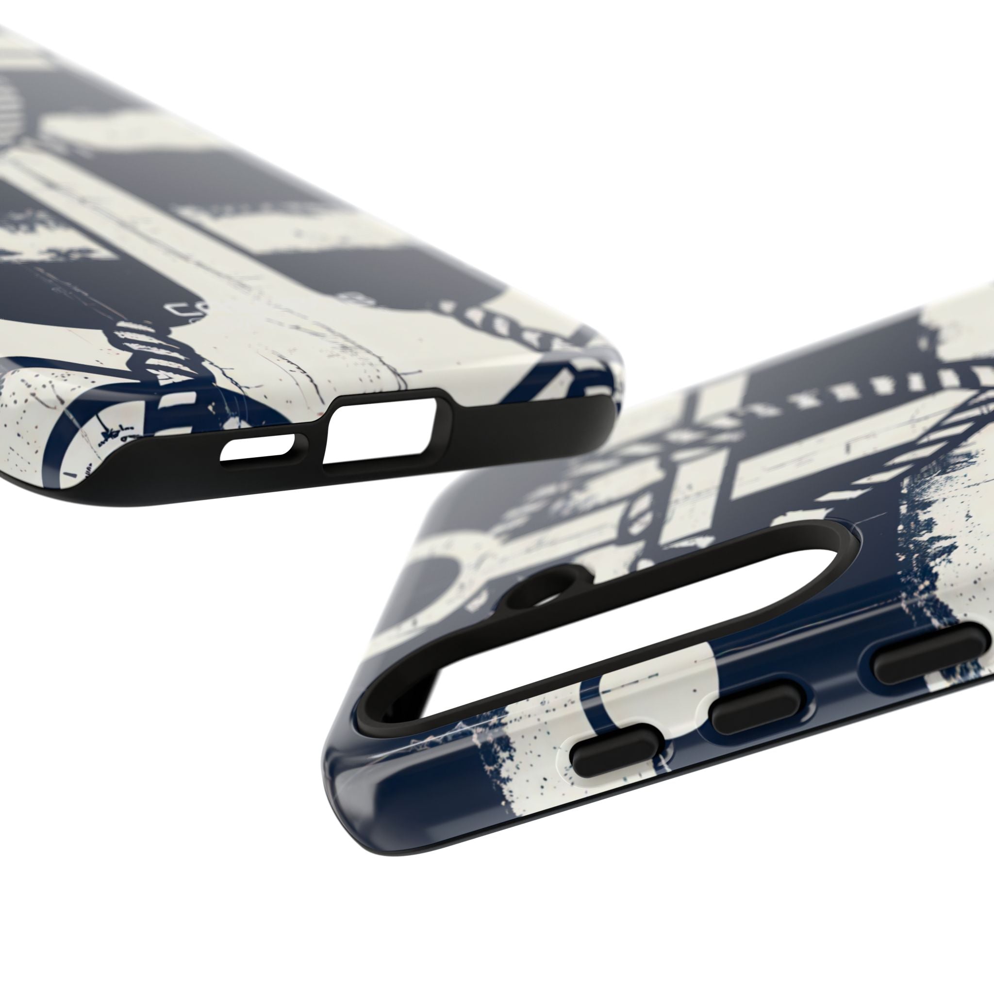Navy Anchor Stripes Samsung S24 - Tough