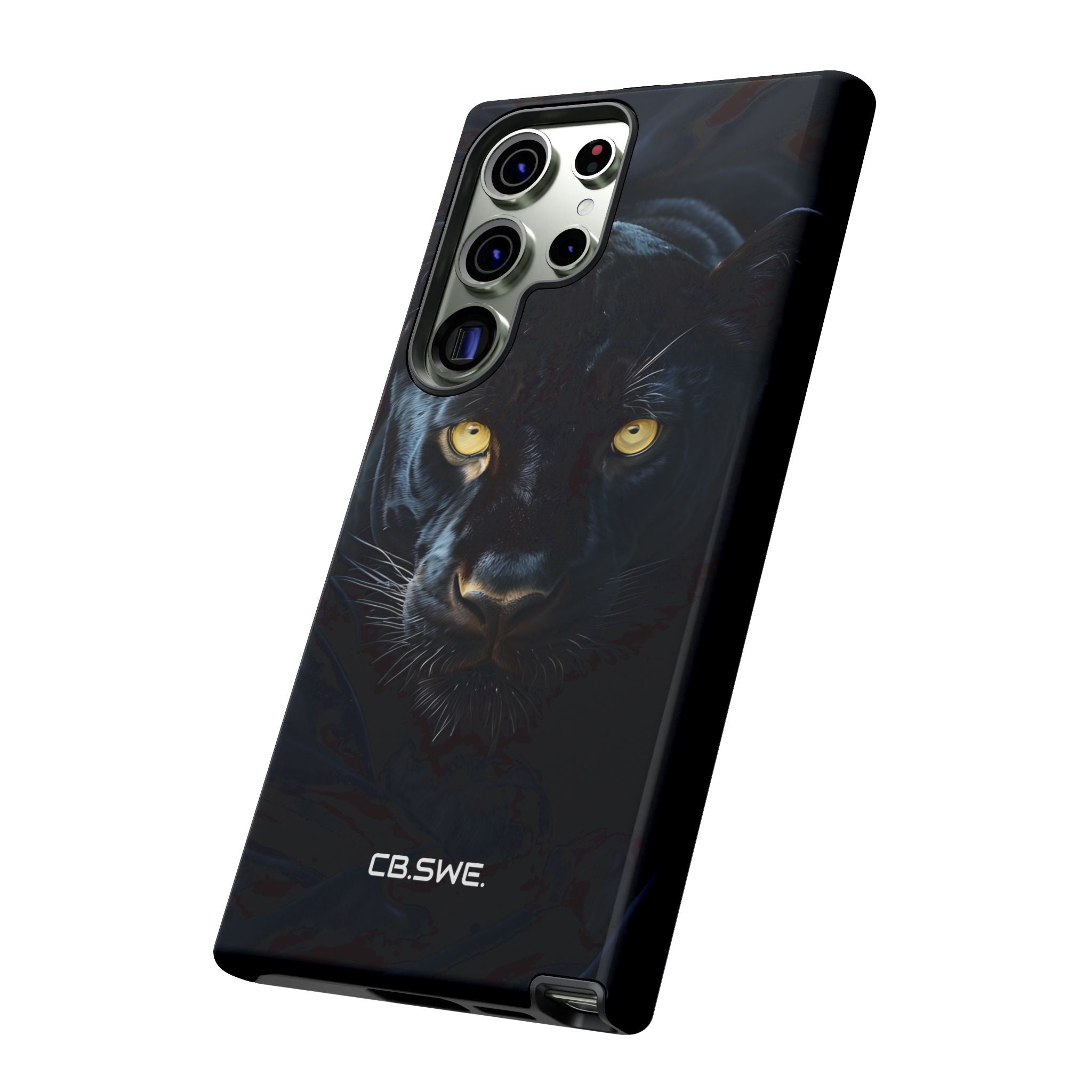 Intense Black Panther Portrait Golden Eyes Samsung S23 - Tough