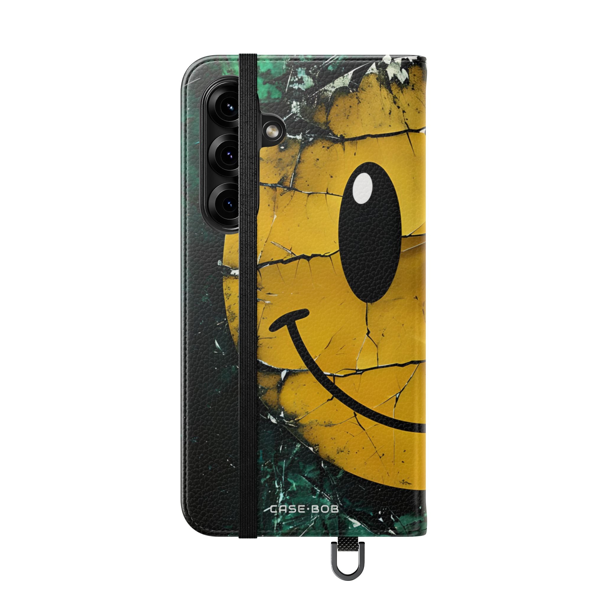 Cracked Smiley - Samsung S25+ Case - Wallet