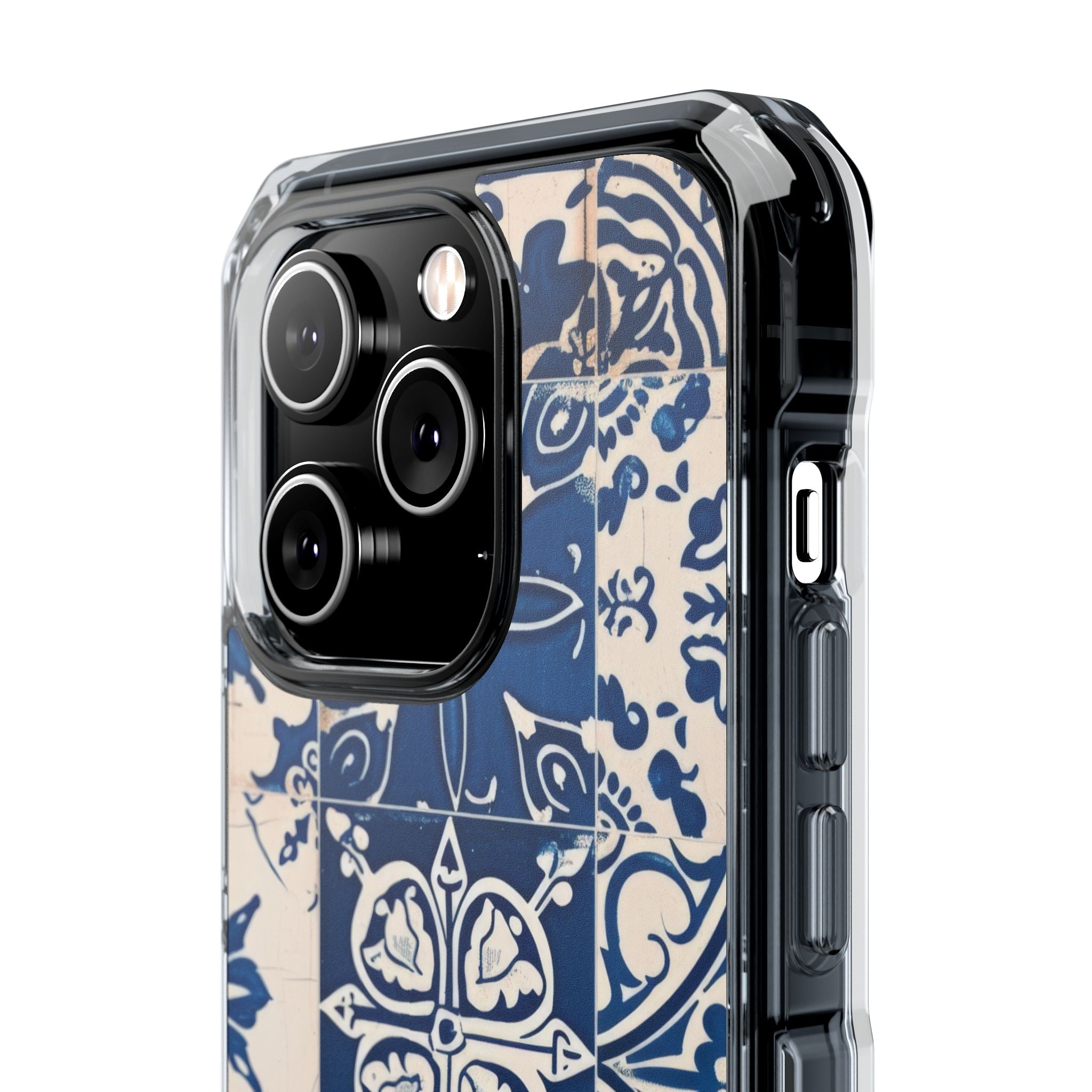 Ornate Blue Tiles iPhone 14 - Impact Clear+