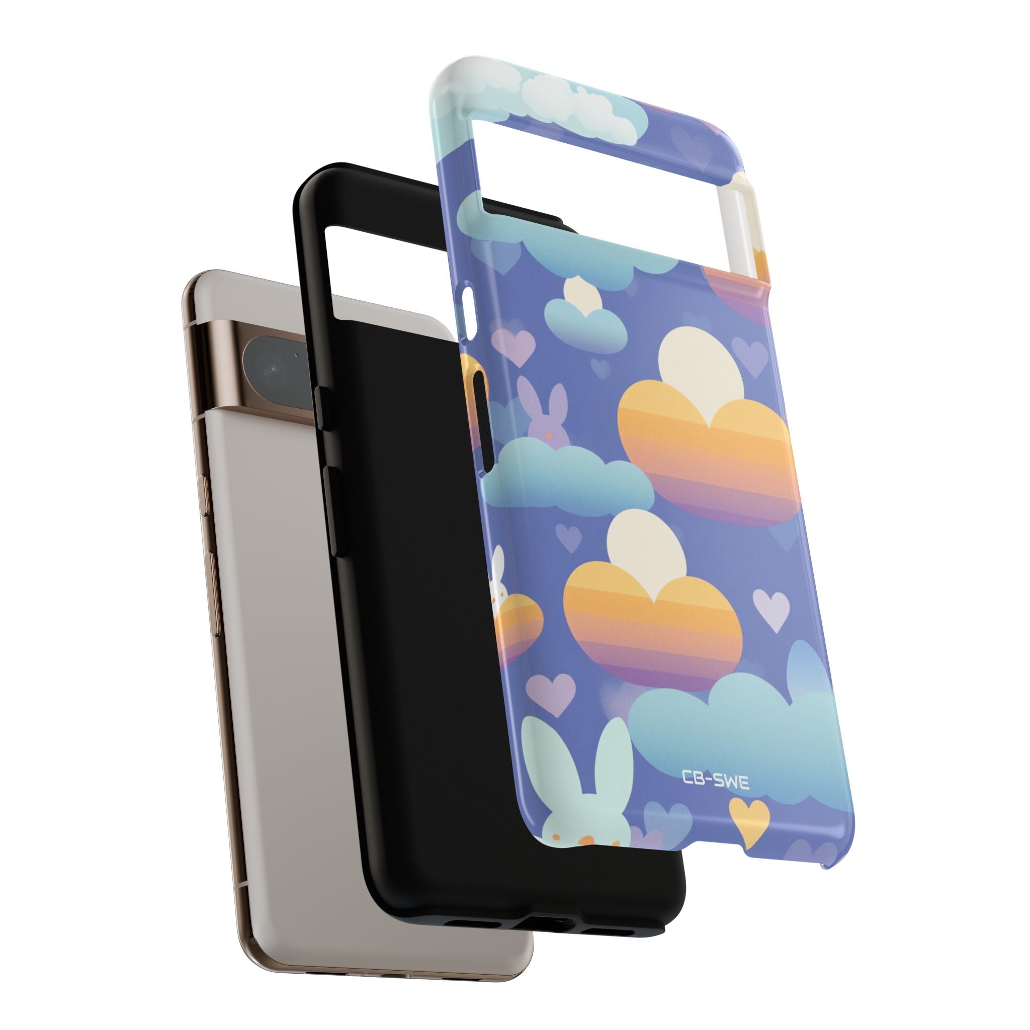Bunnies Dance Among Clouds - Google Pixel Case