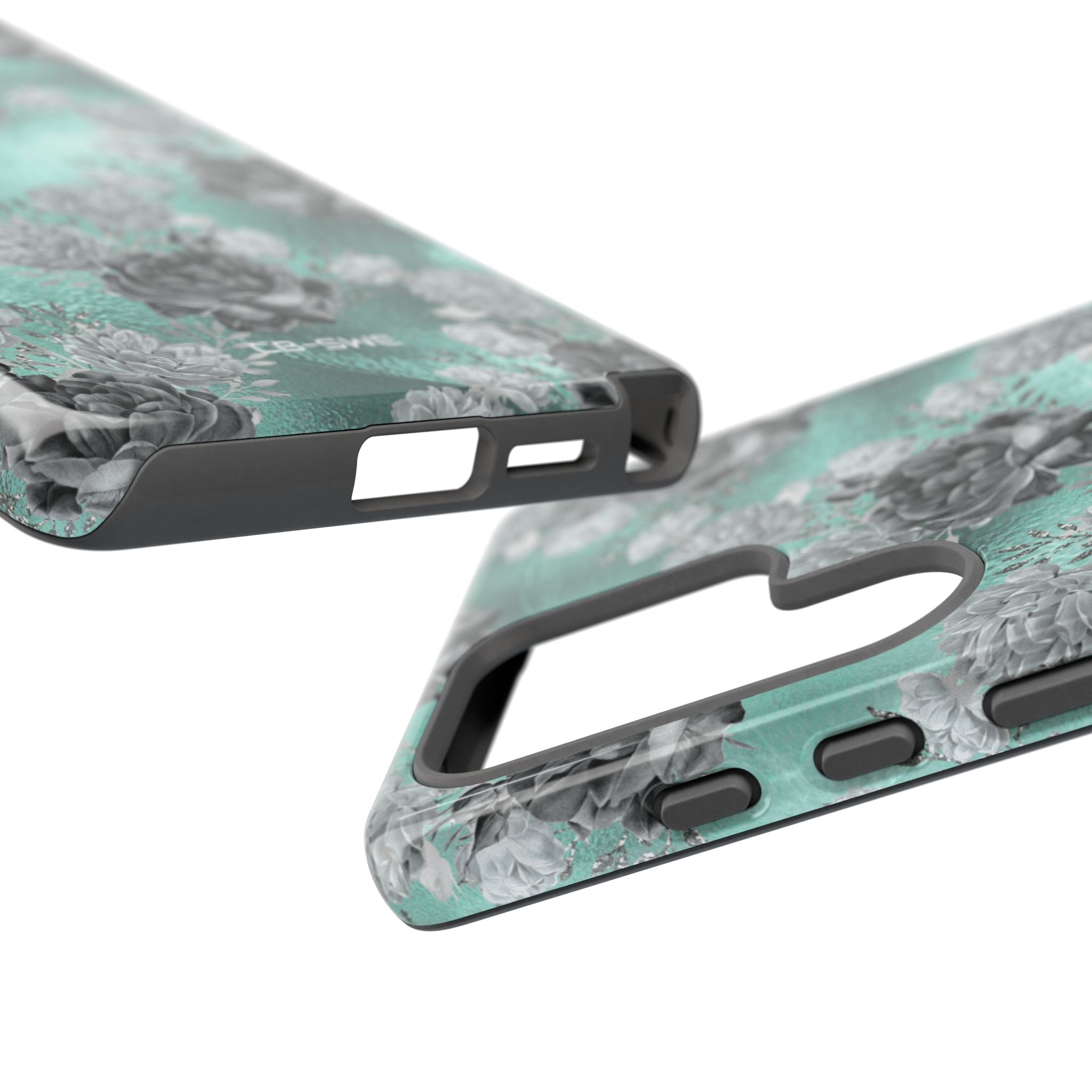 Teal Floral Elegance - Samsung Case