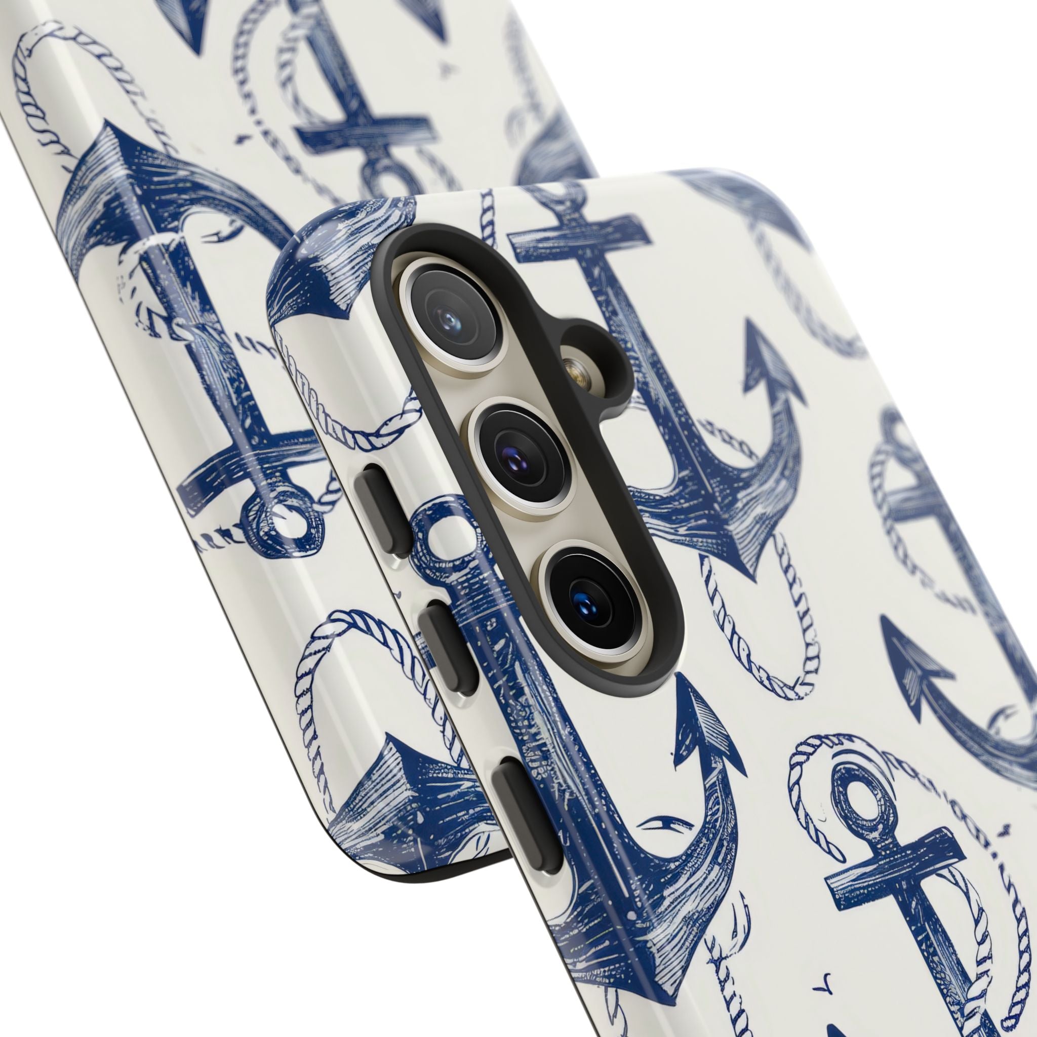 Navy Anchor Loop Samsung S24 Case - Tough