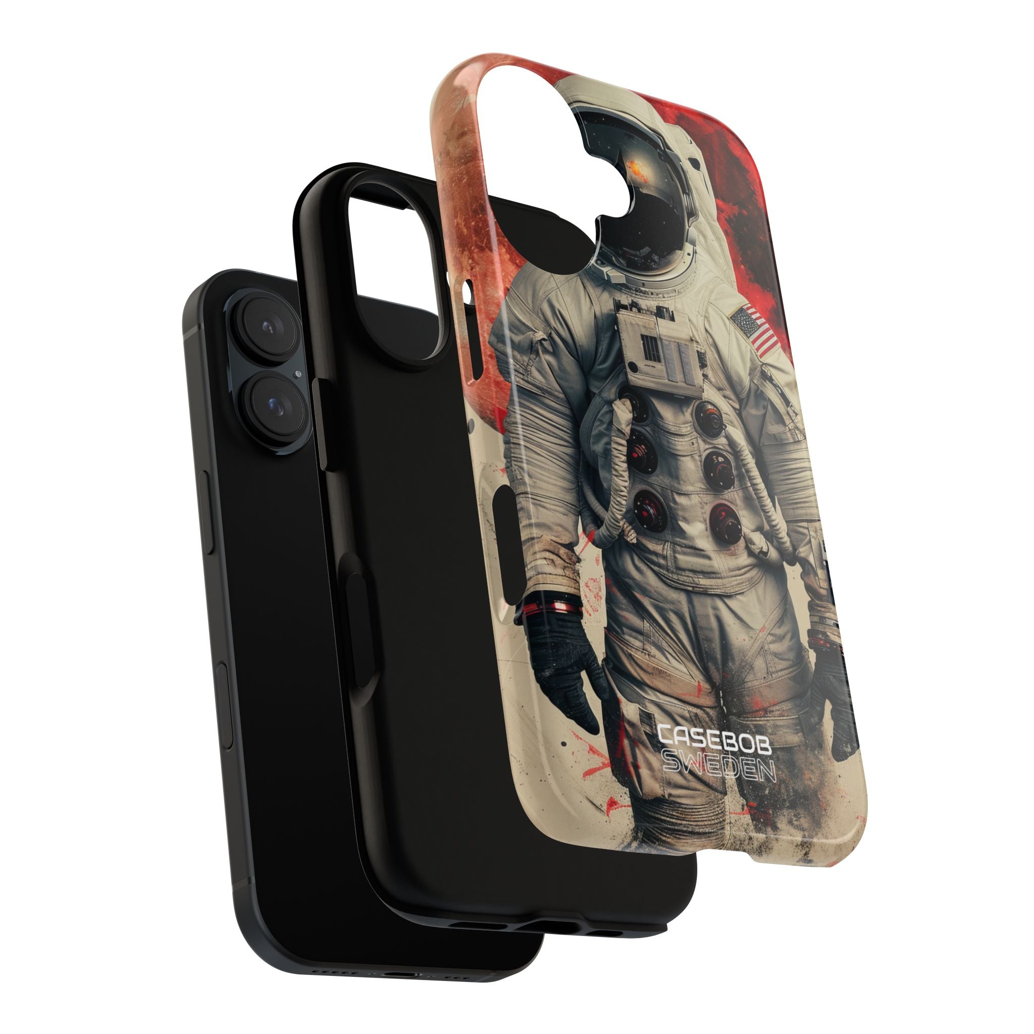 Crimson Spacewalk Dream iPhone 16 - Tough