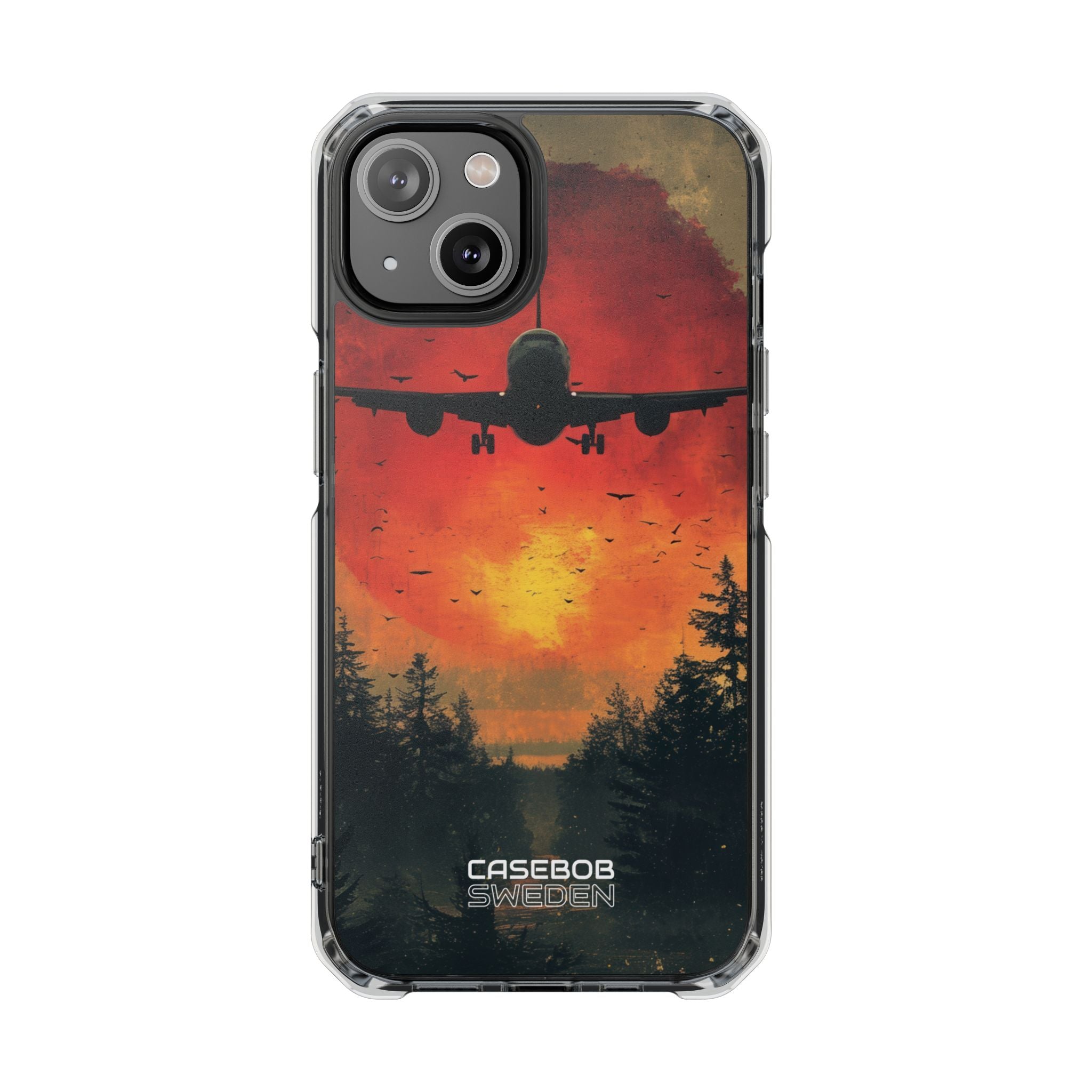 Crimson Sky Flight iPhone 14 - Impact Clear+