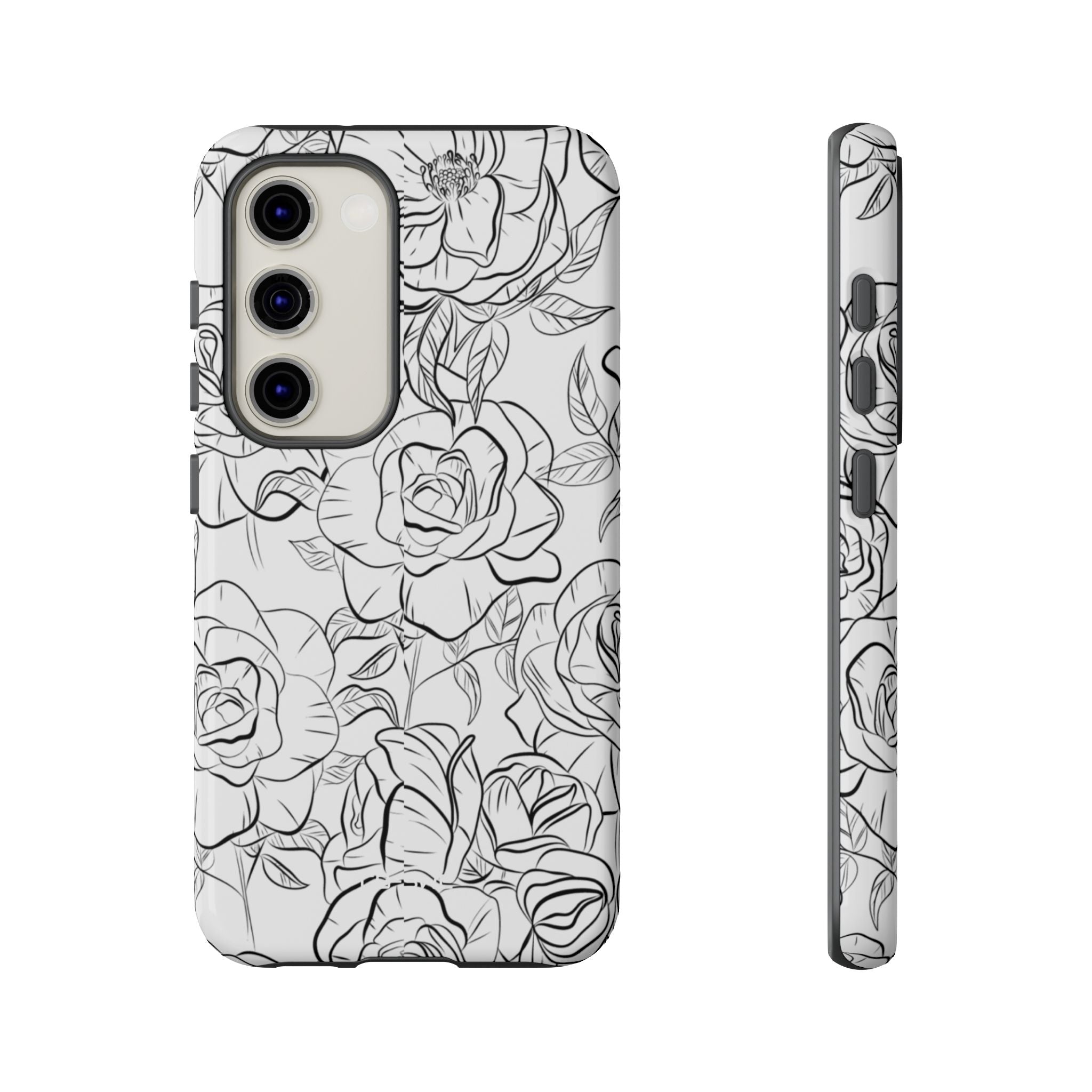 Intricate Rose Sketches - Samsung Case