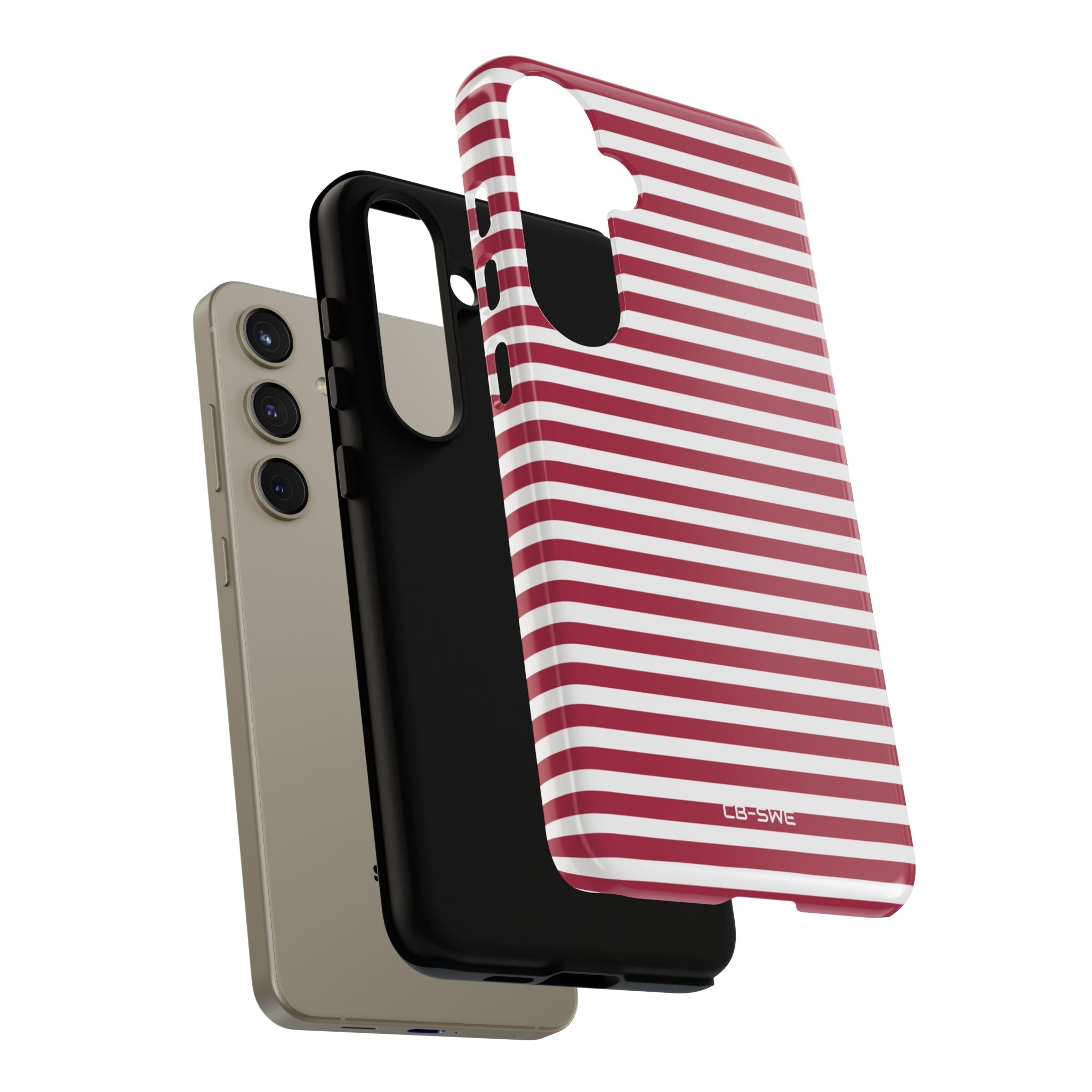 Crimson Stripes Flow - Samsung Case