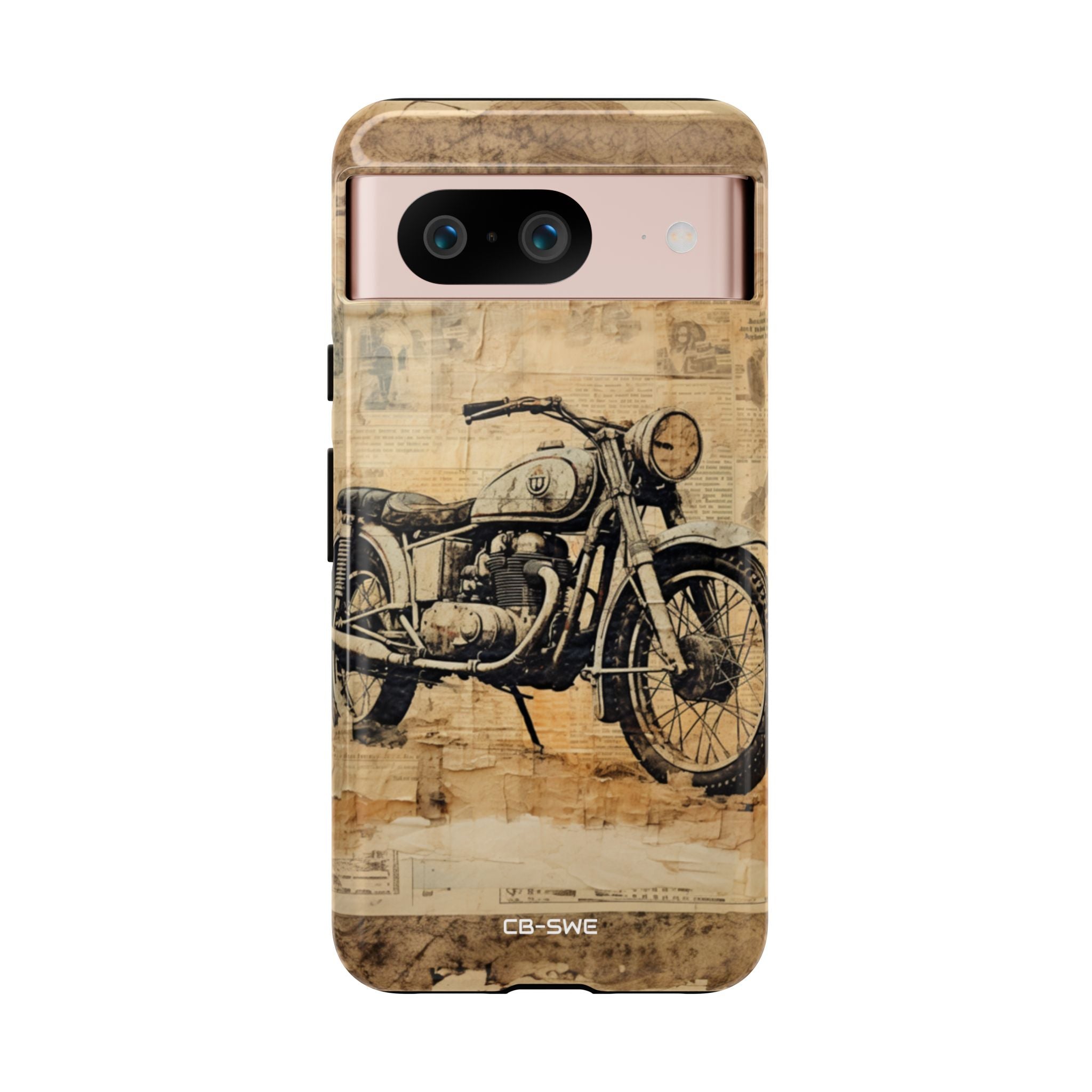 Vintage Motorcycle Collage - Google Pixel Case