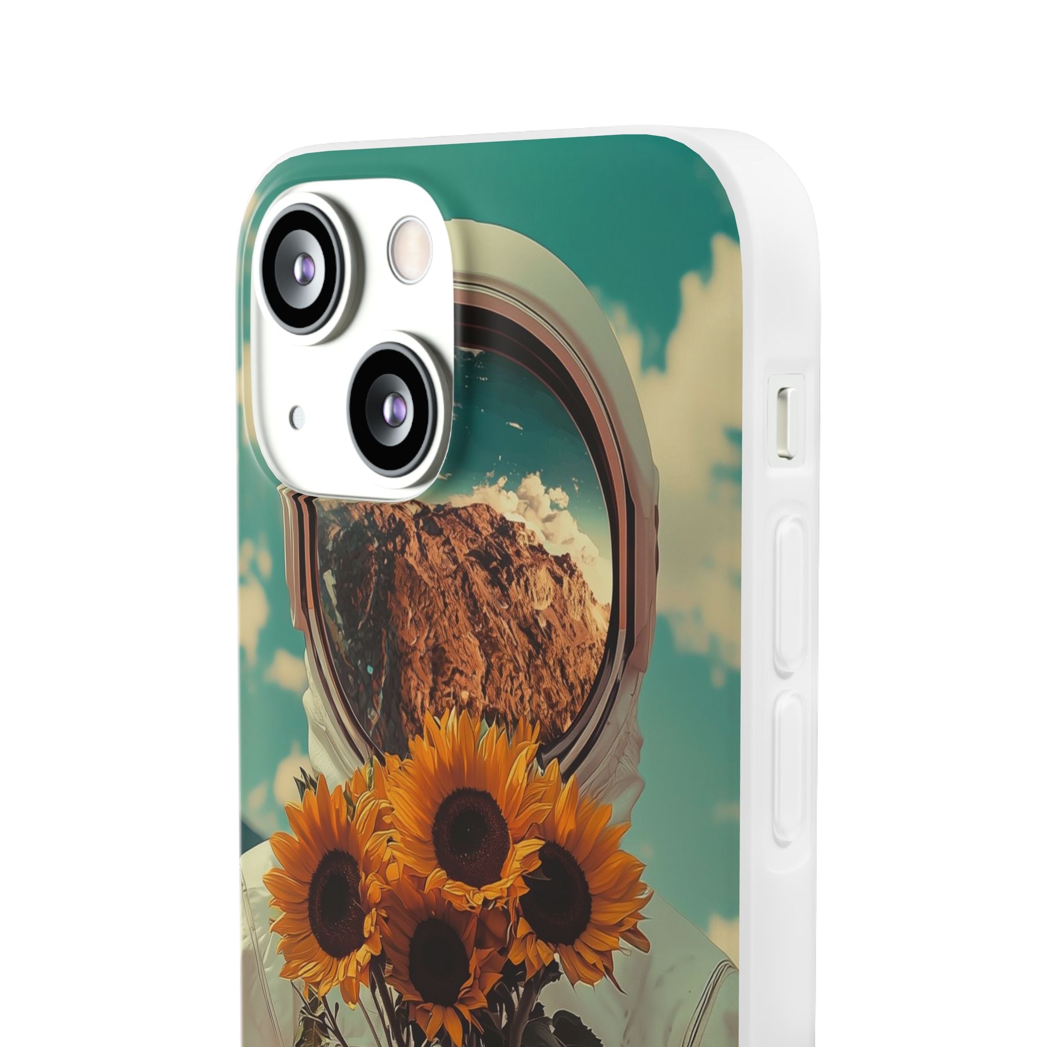 Sunflower Astronaut iPhone 13 mini Case - Soft