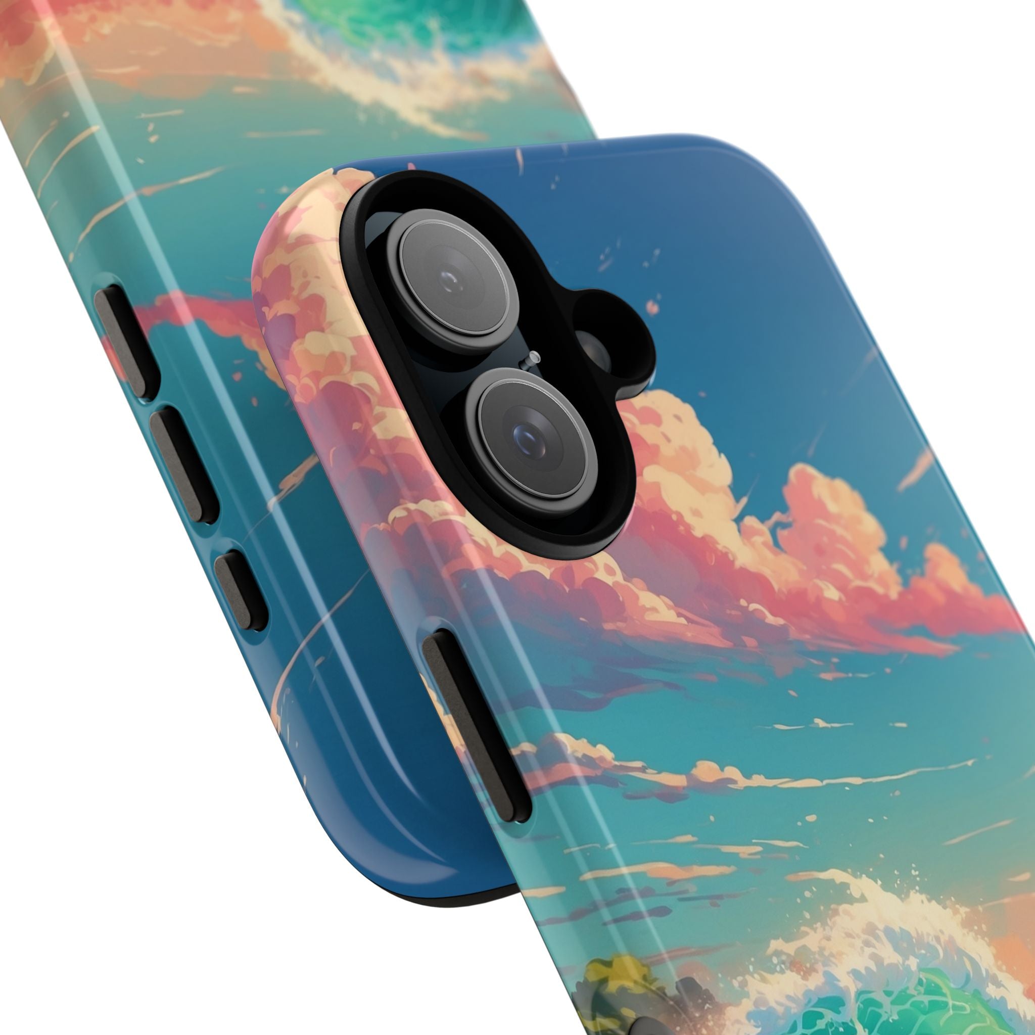 Turquoise Curl iPhone 16 Pro Case - Tough