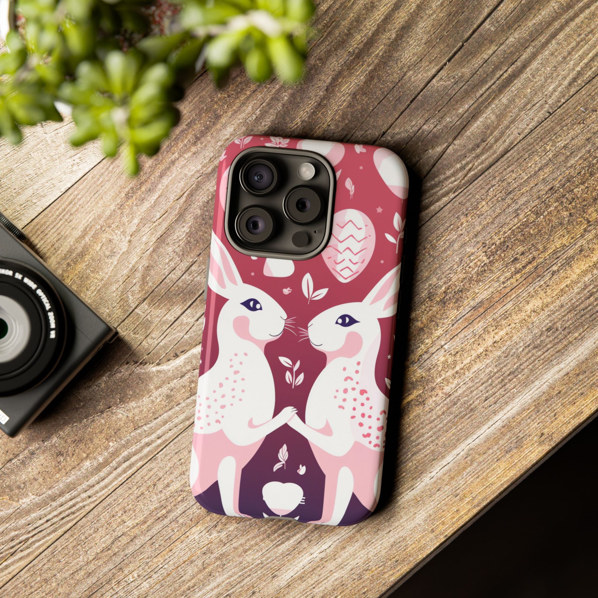 Rabbits Share Joy - iPhone Case