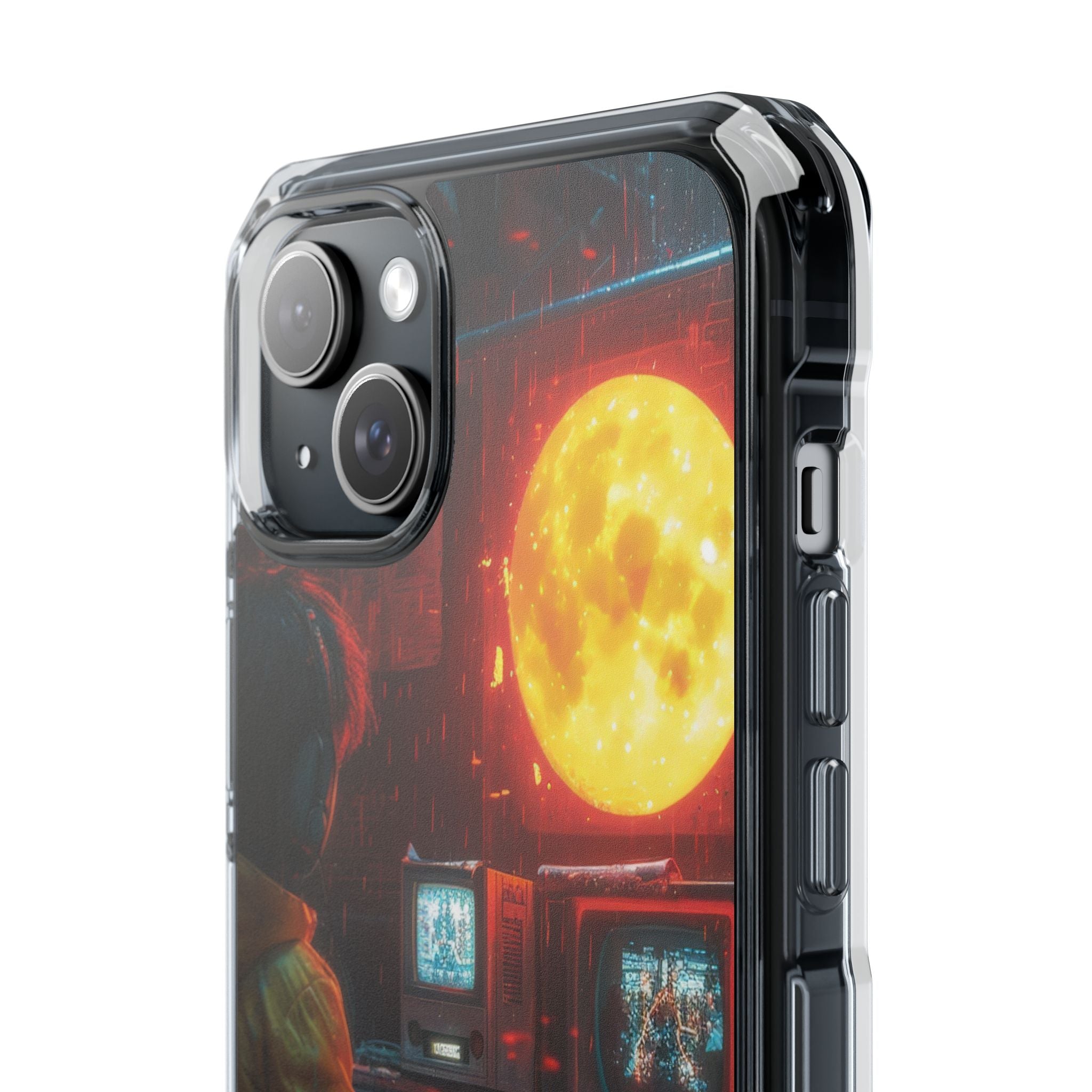 Cyberpunk Rain Room iPhone 15 - Impact Clear+