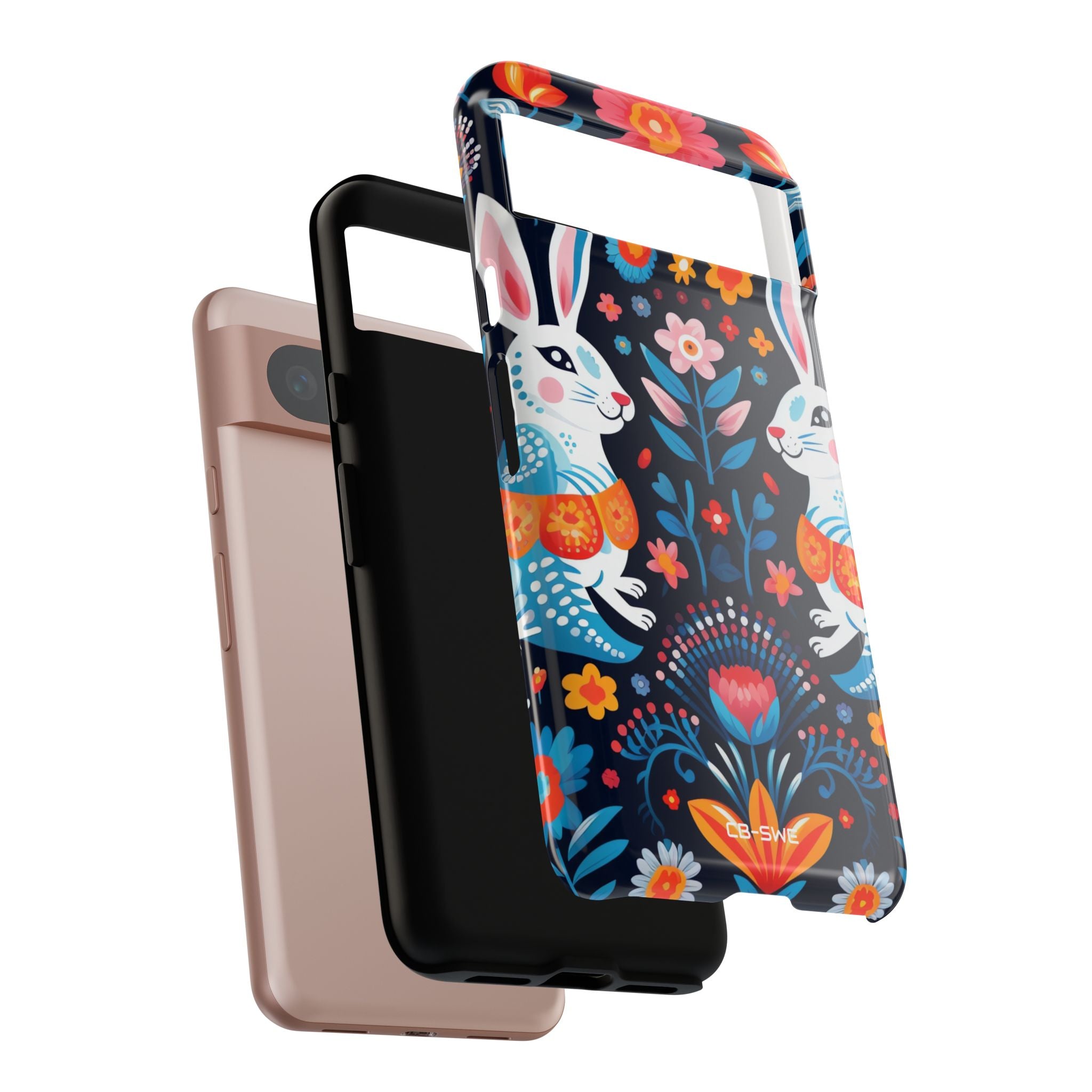 Bunnies Hop Flowers - Google Pixel Case