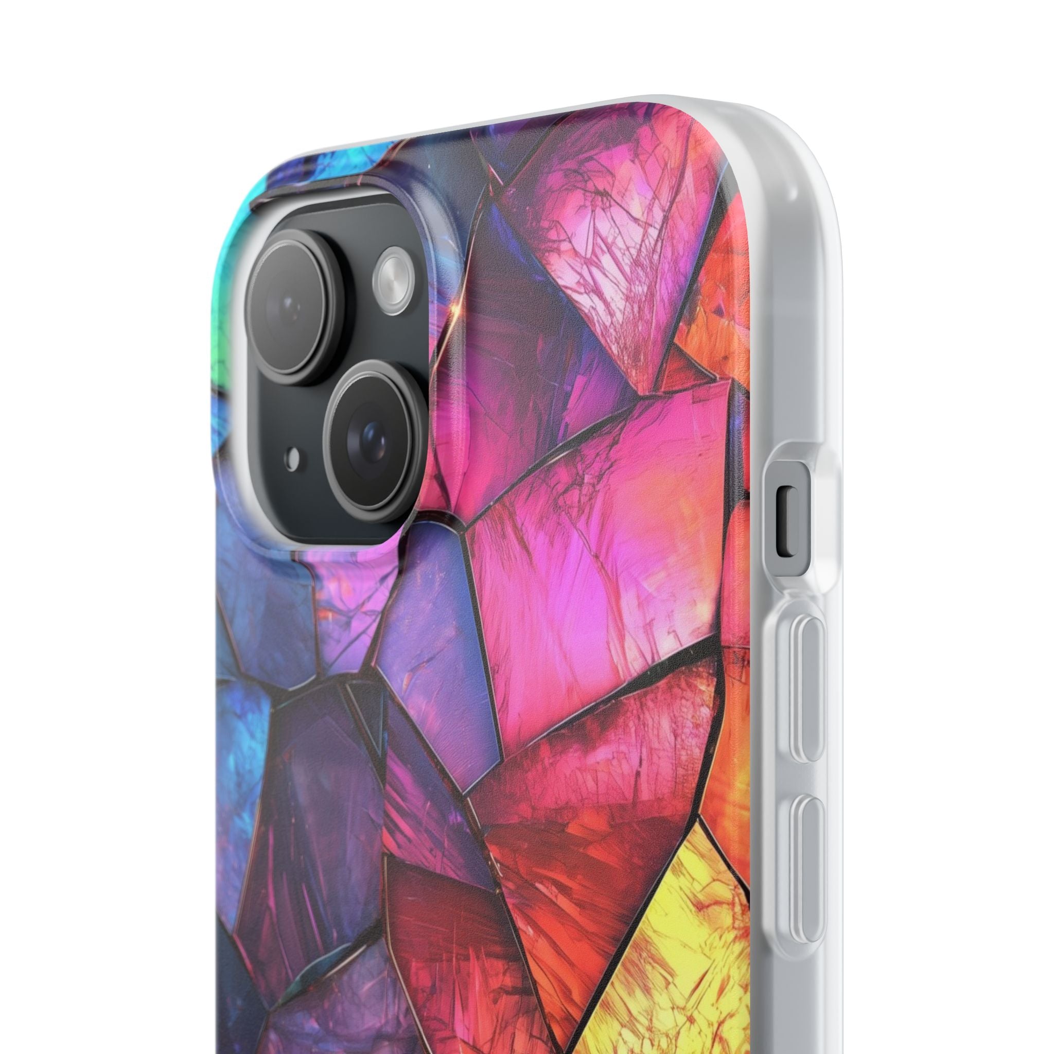Cracked Prism iPhone 15 Case - Soft