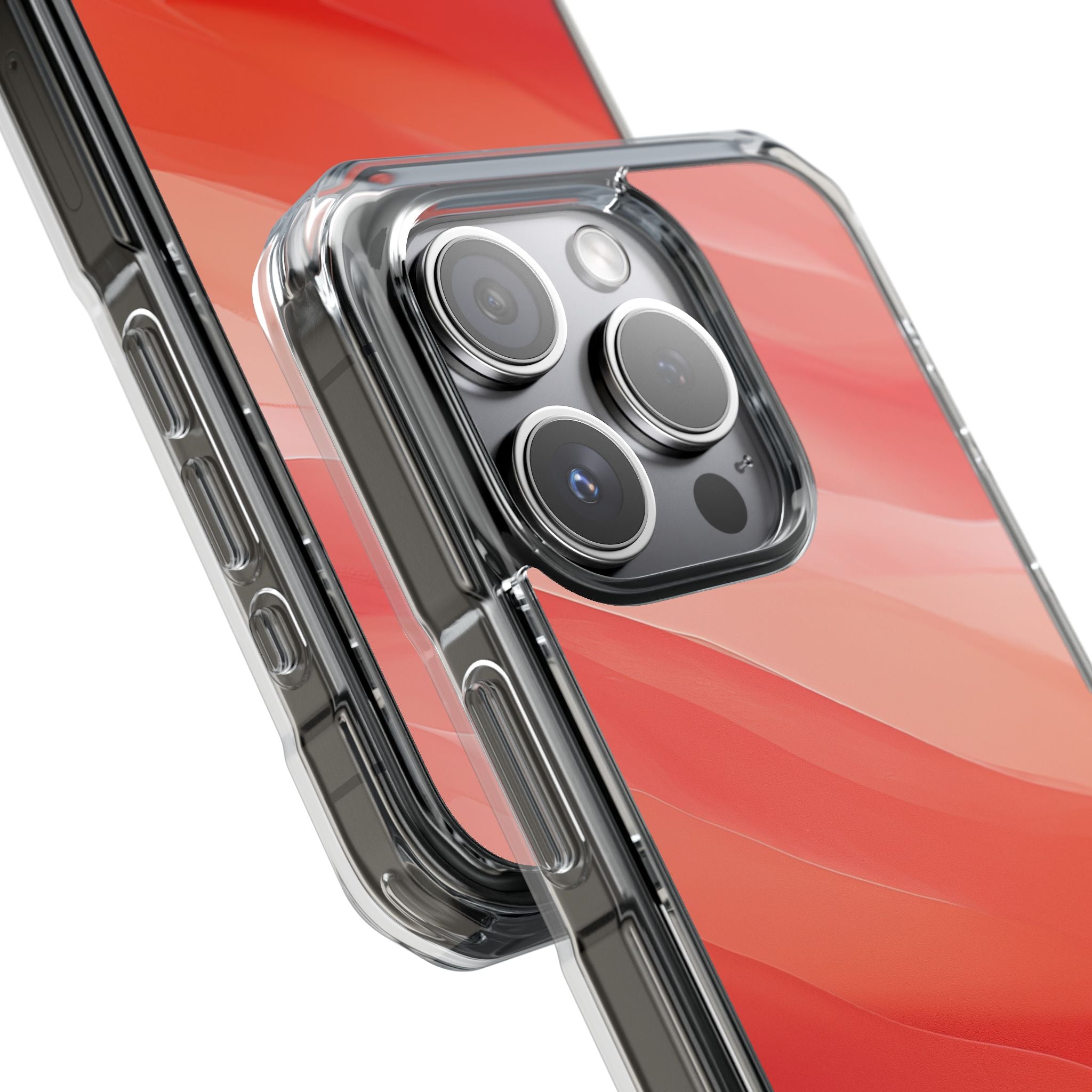 Flowing Coral Waves iPhone 15 - Impact Clear+